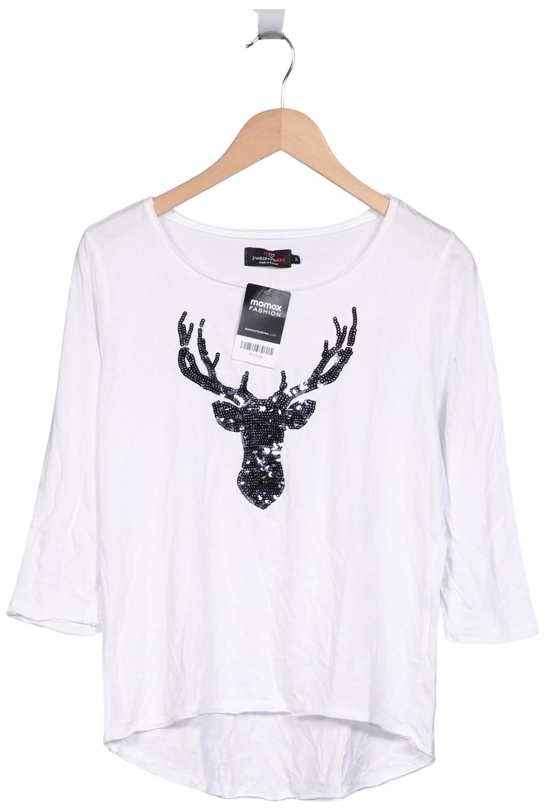 

Zwillingsherz Damen Langarmshirt, weiß, Gr. 36