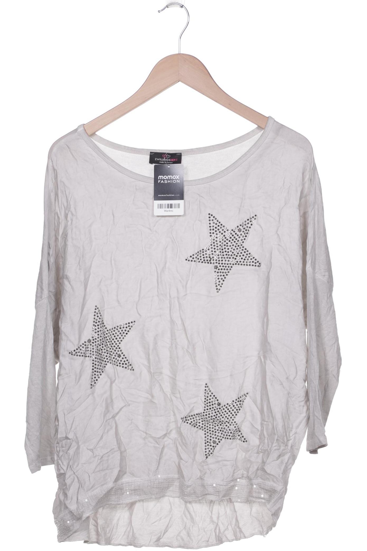 

Zwillingsherz Damen Langarmshirt, grau