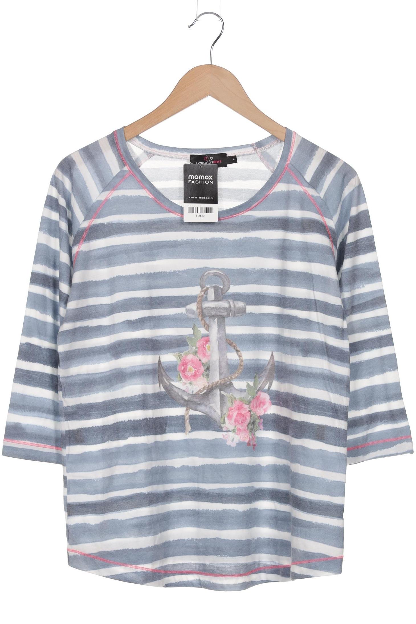 

Zwillingsherz Damen Langarmshirt, hellblau, Gr. 42
