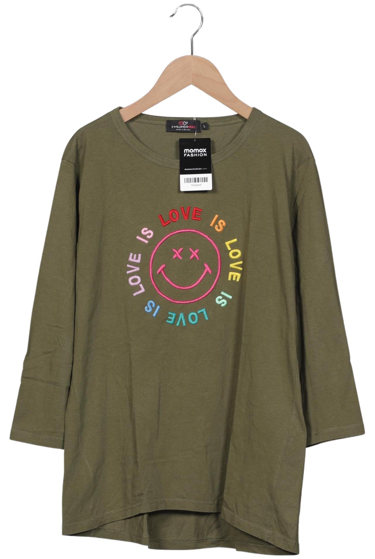 

Zwillingsherz Damen Langarmshirt, grün, Gr. 42