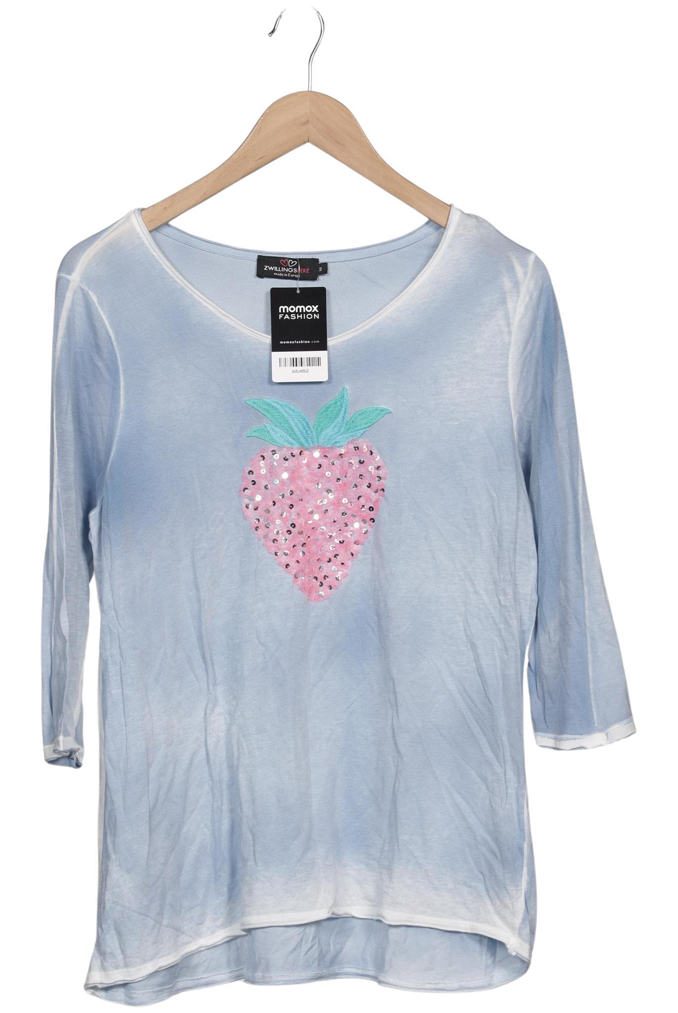 

Zwillingsherz Damen Langarmshirt, hellblau, Gr. 38