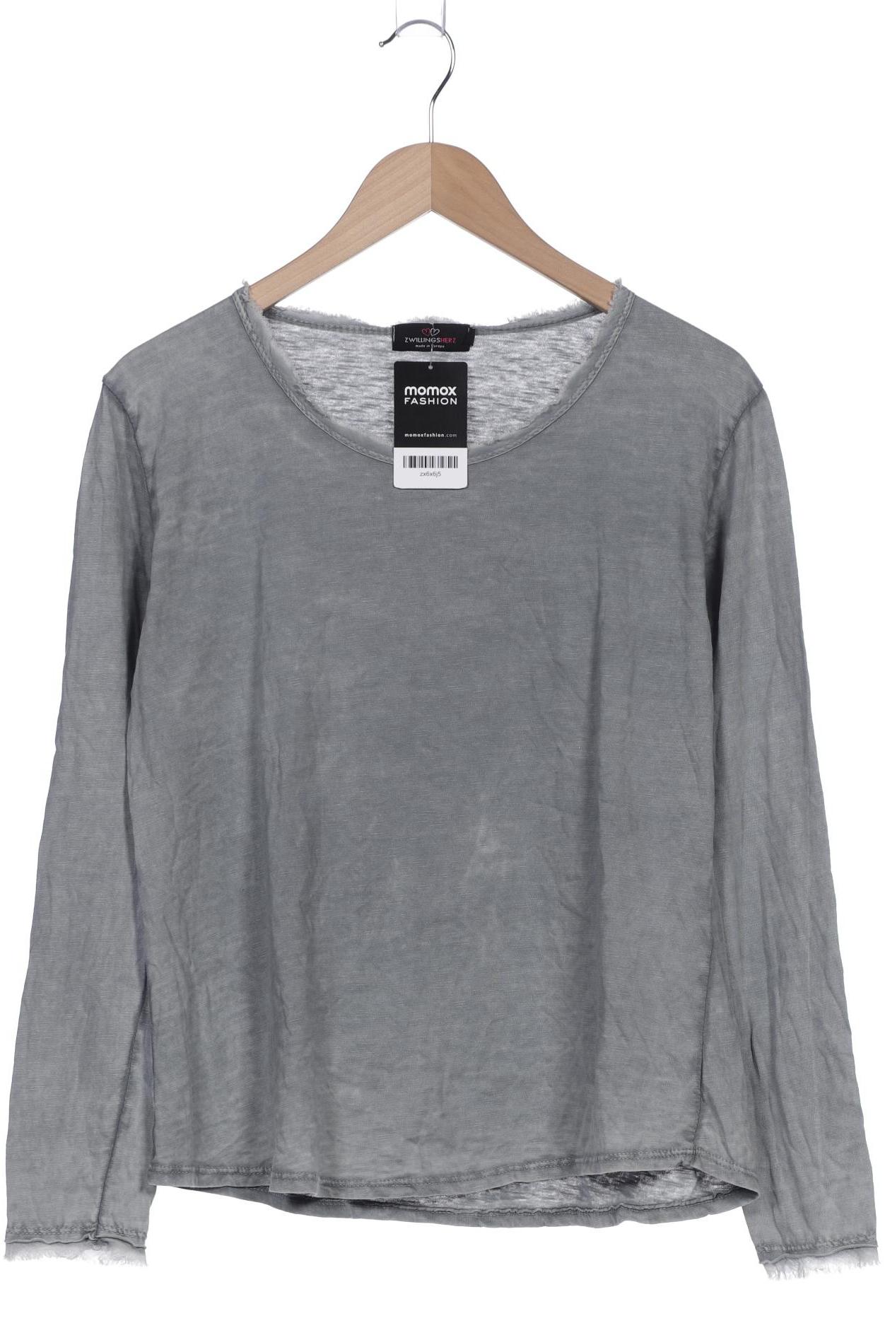 

Zwillingsherz Damen Langarmshirt, grau, Gr. 36