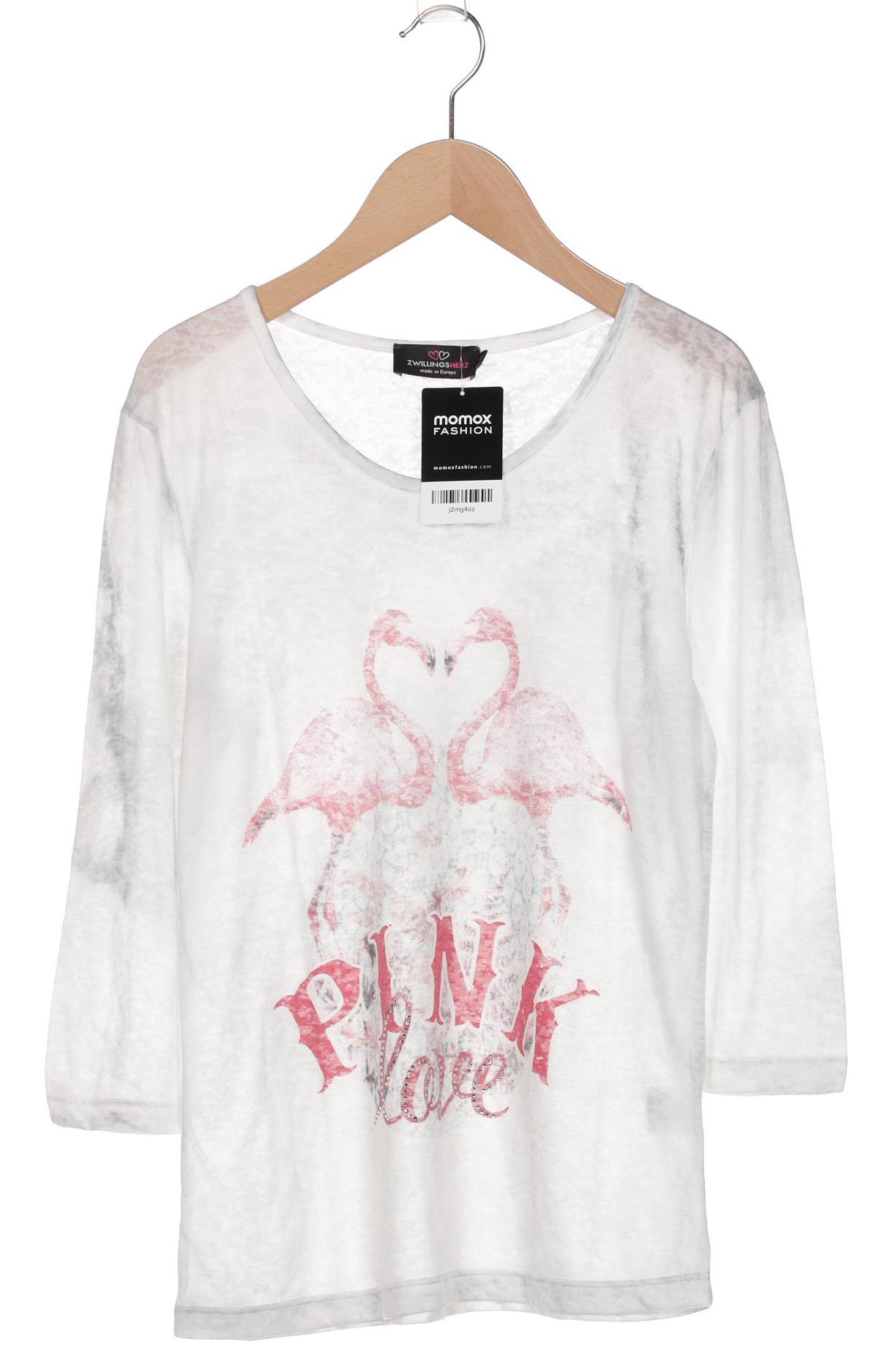

Zwillingsherz Damen Langarmshirt, weiß, Gr. 38