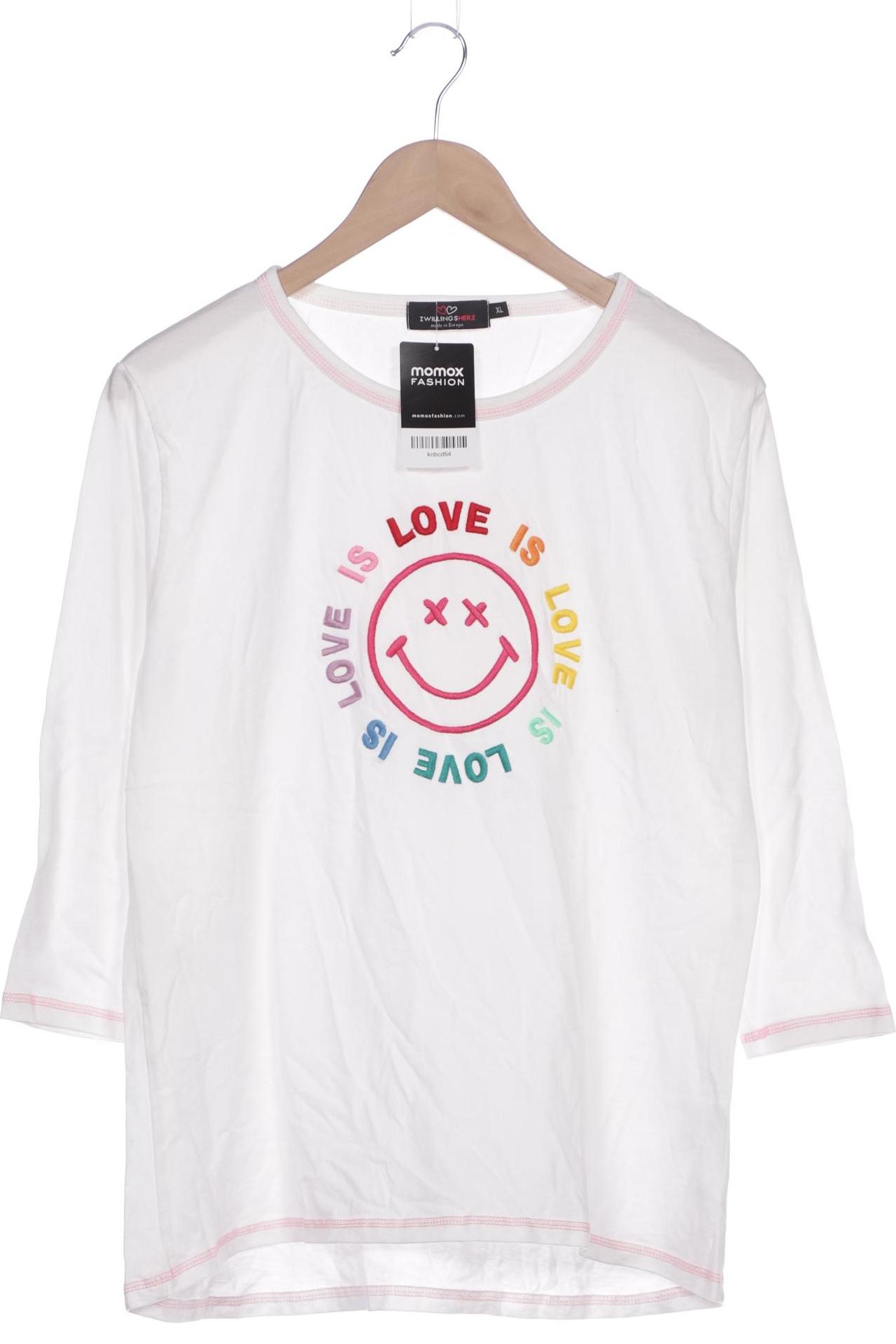 

Zwillingsherz Damen Langarmshirt, weiß, Gr. 44