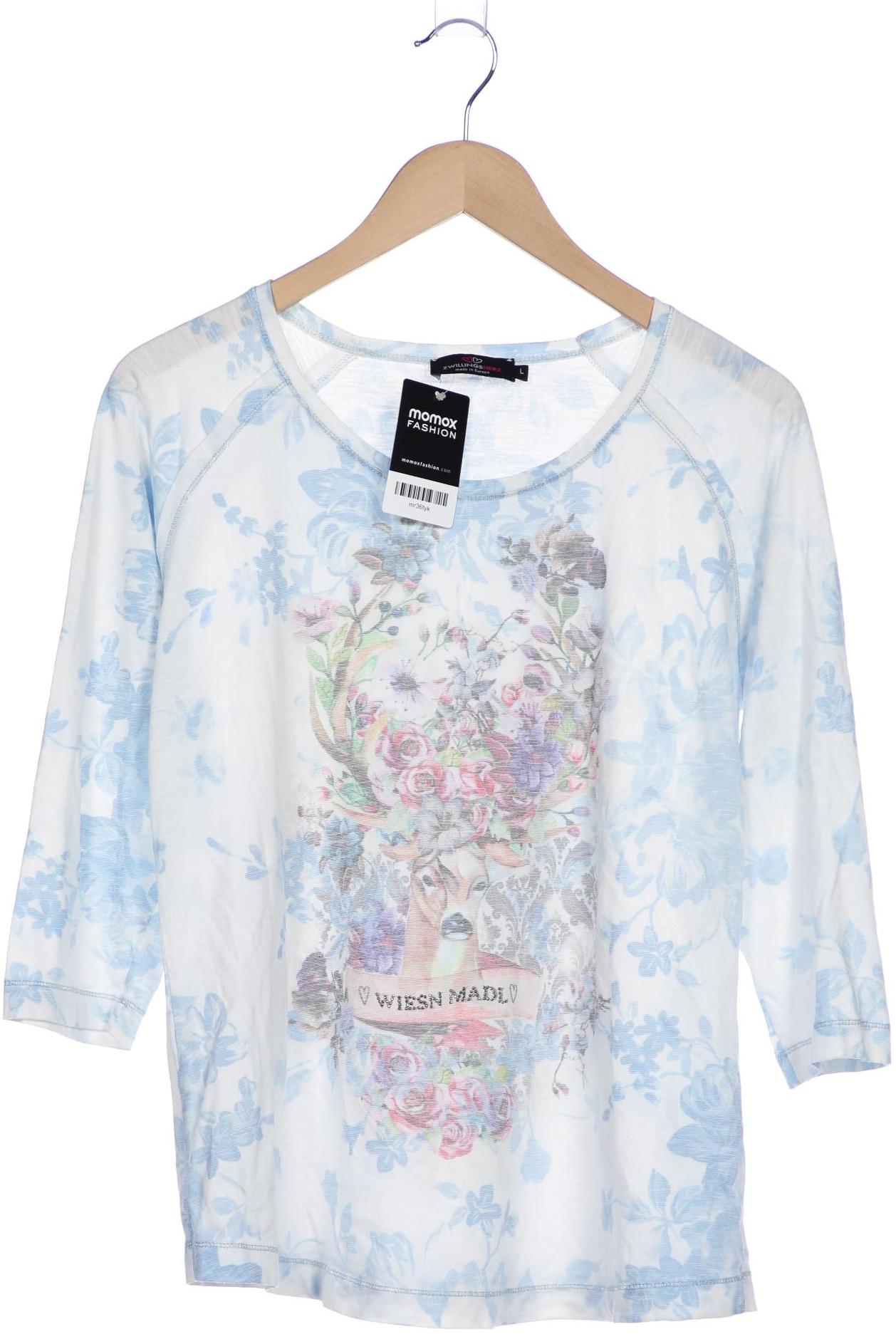 

Zwillingsherz Damen Langarmshirt, hellblau, Gr. 42