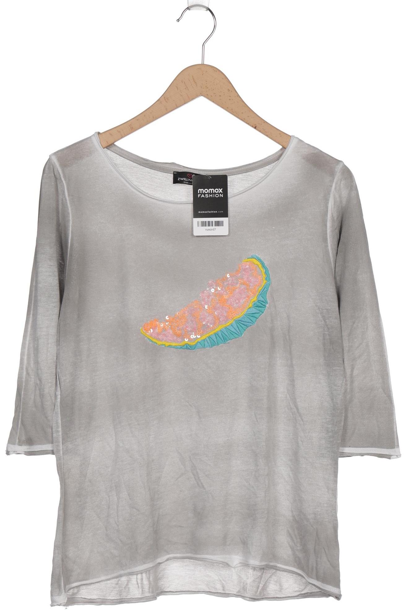 

Zwillingsherz Damen Langarmshirt, grau, Gr. 38