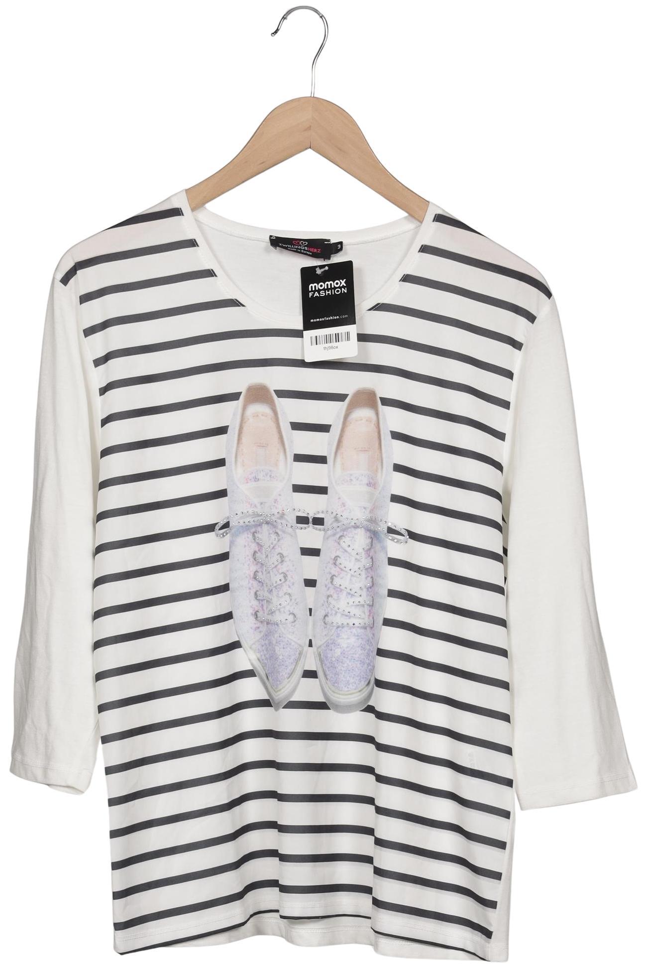 

Zwillingsherz Damen Langarmshirt, weiß, Gr. 48