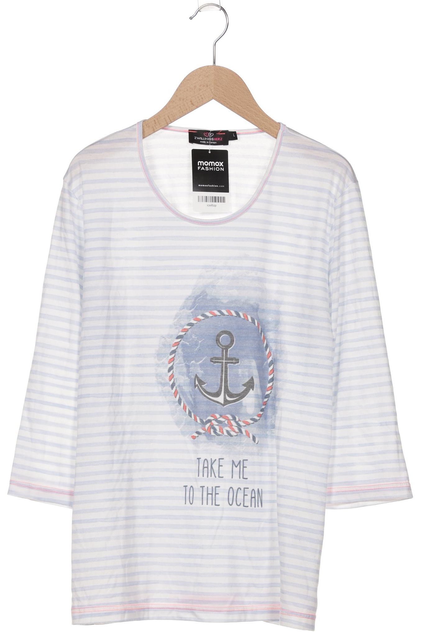 

Zwillingsherz Damen Langarmshirt, hellblau, Gr. 42