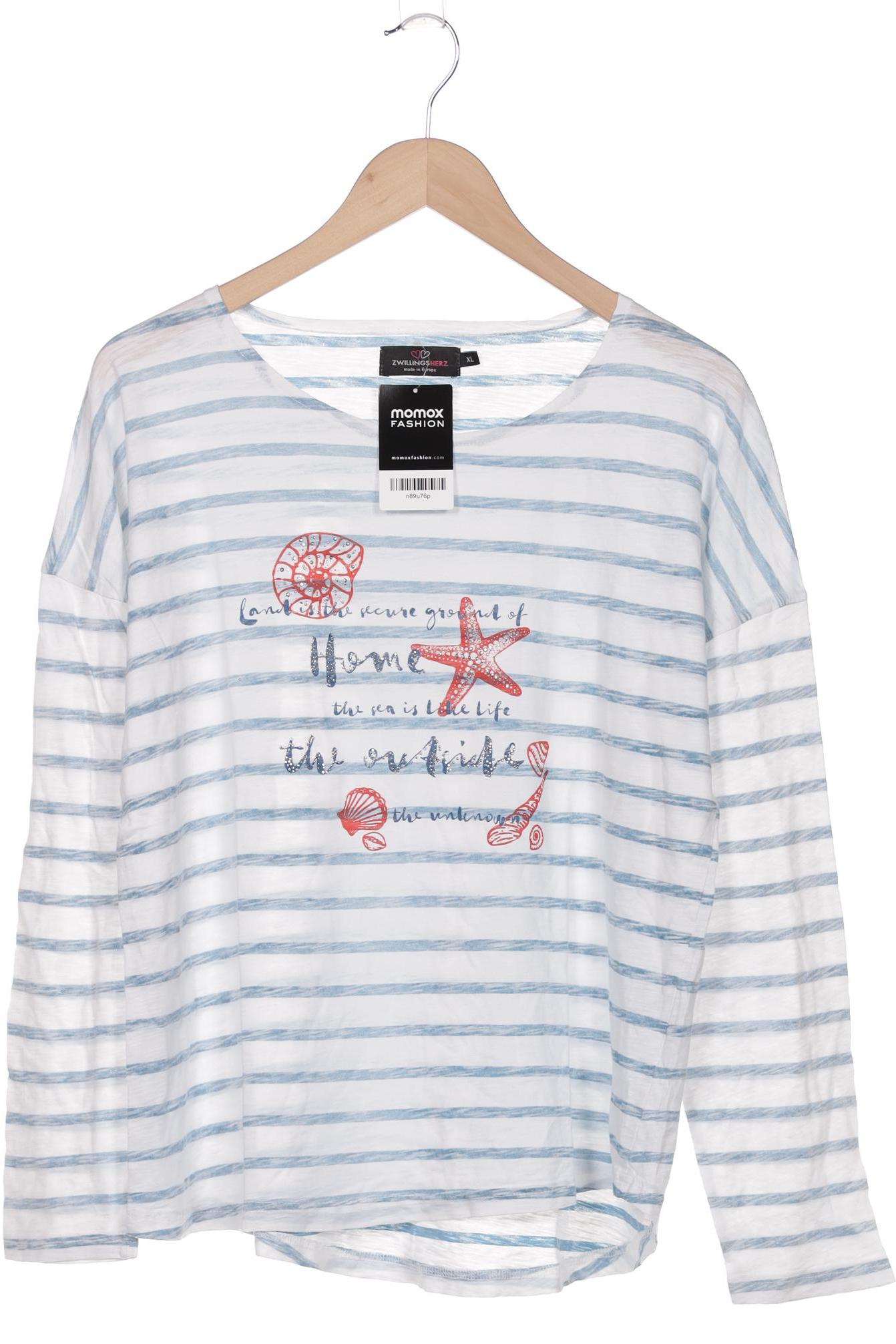 

Zwillingsherz Damen Langarmshirt, weiß, Gr. 44
