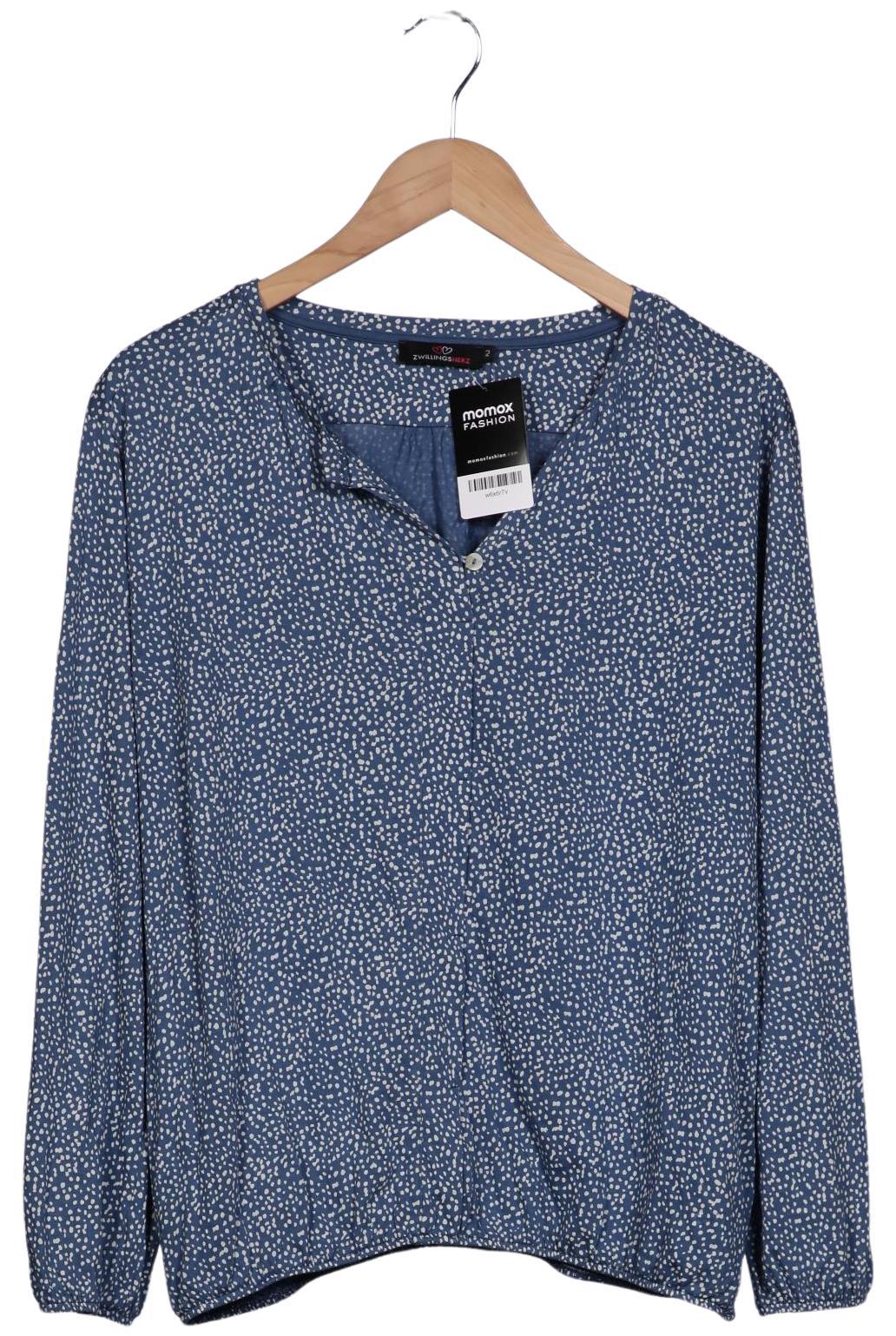 

Zwillingsherz Damen Langarmshirt, blau, Gr. 46