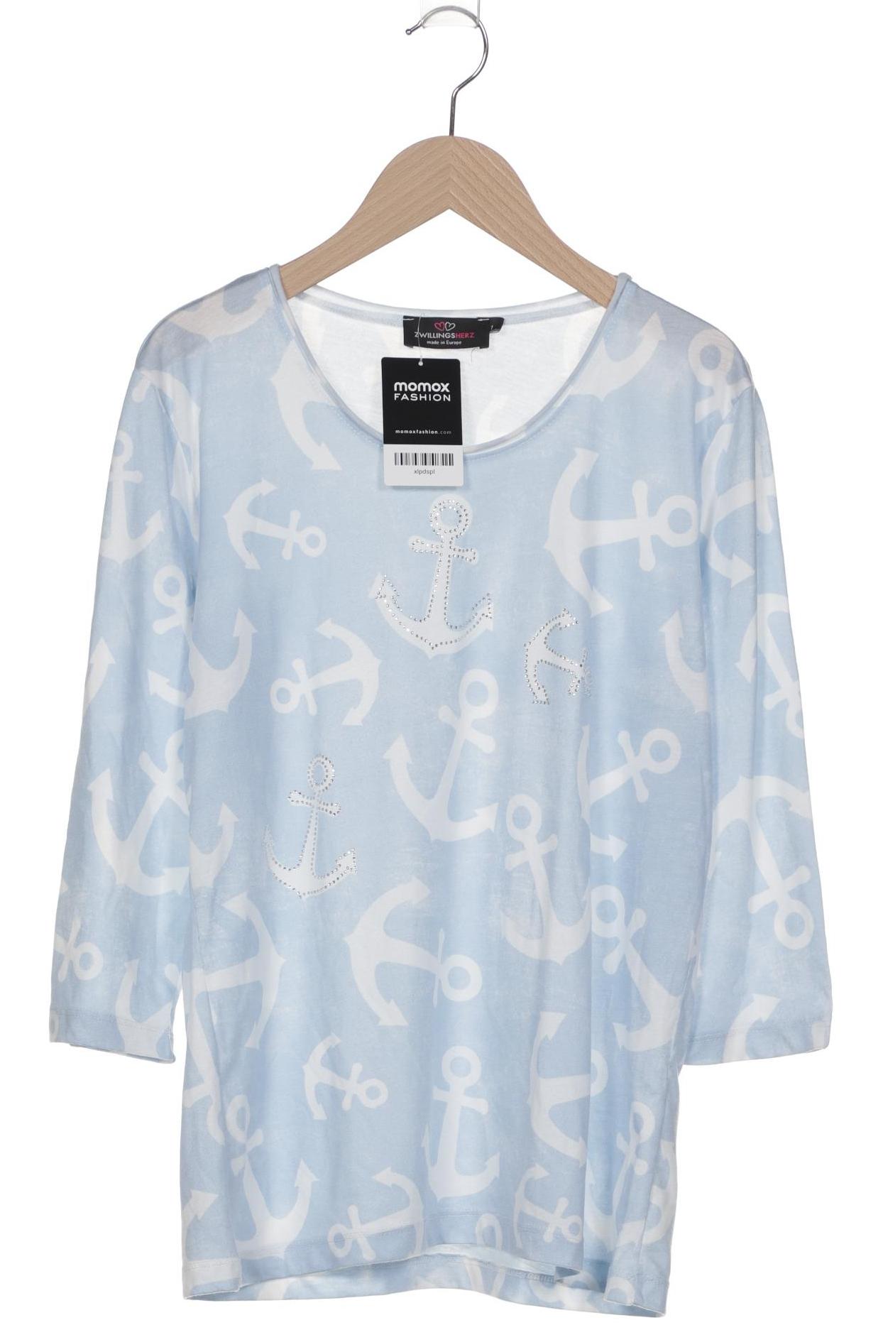 

Zwillingsherz Damen Langarmshirt, hellblau, Gr. 38