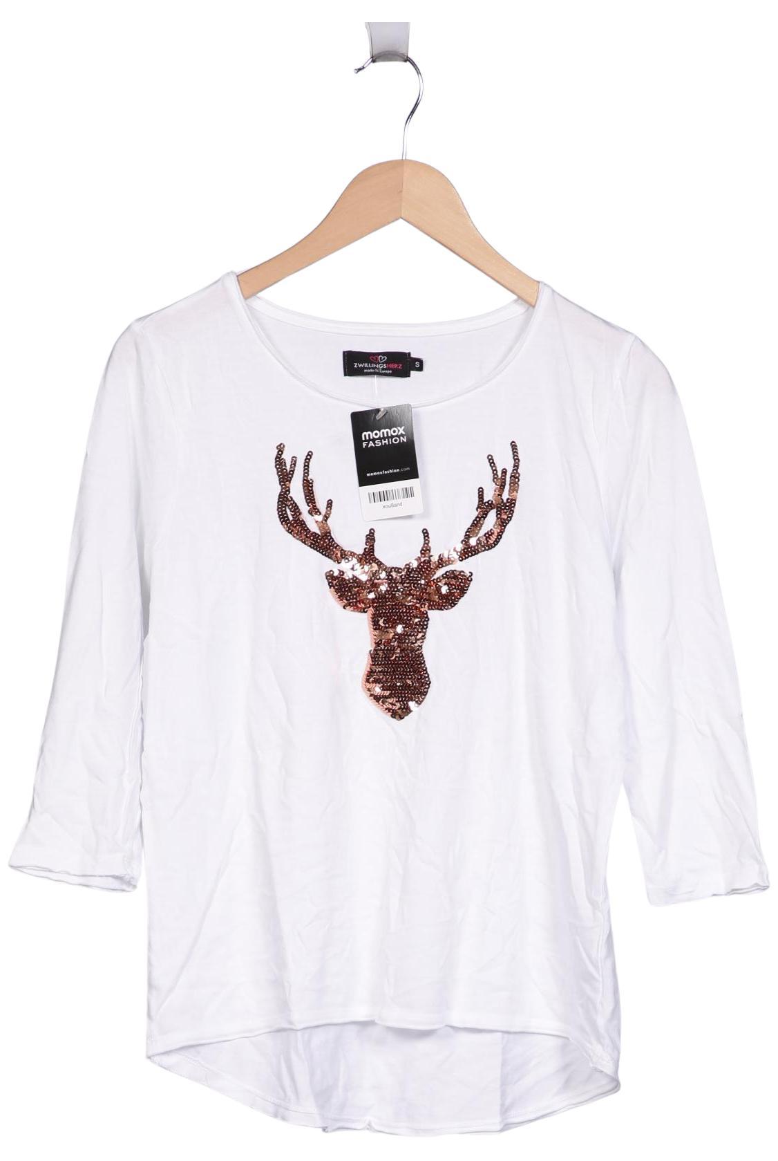 

Zwillingsherz Damen Langarmshirt, weiß, Gr. 36