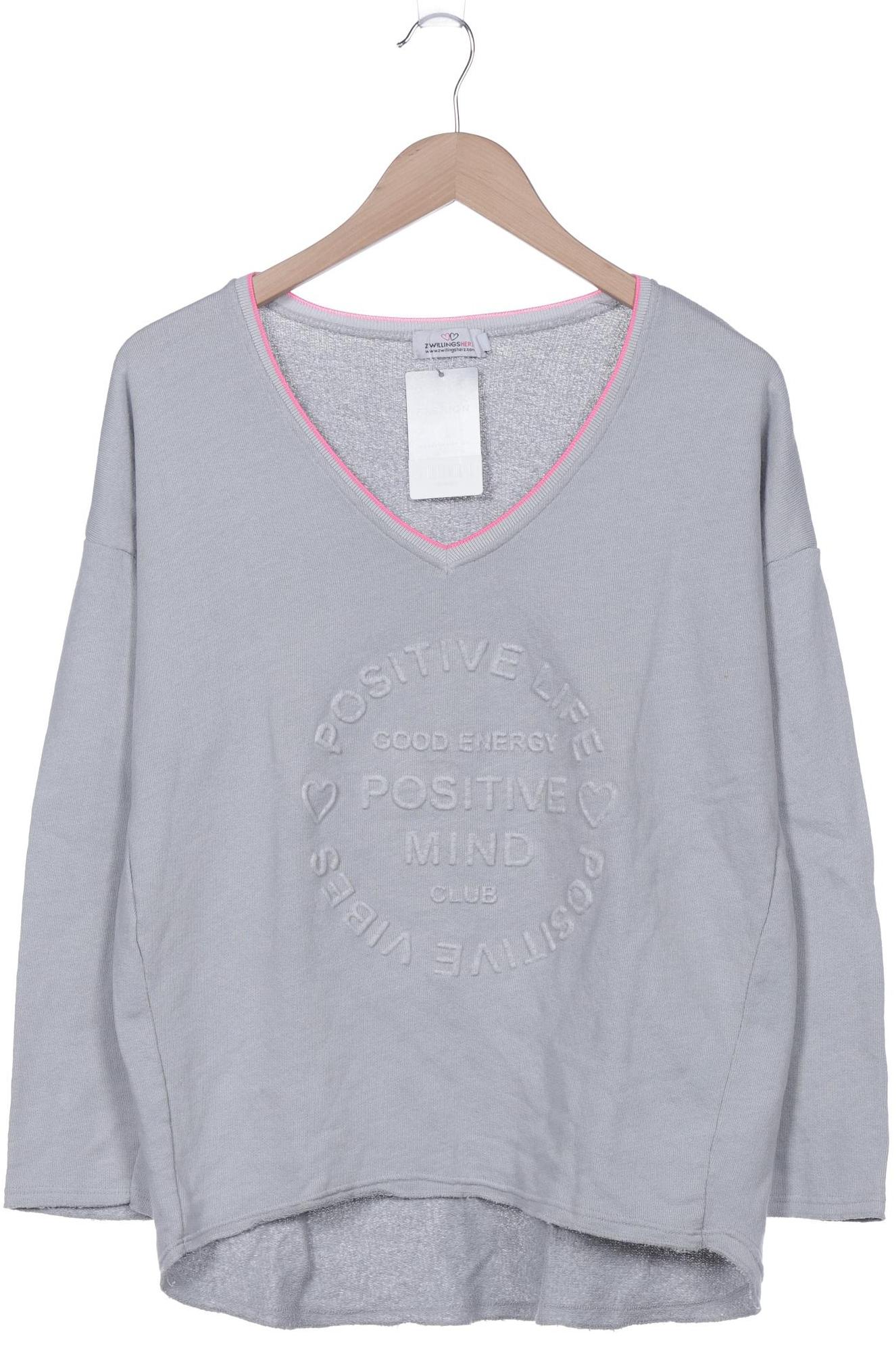 

Zwillingsherz Damen Langarmshirt, grau, Gr. 36