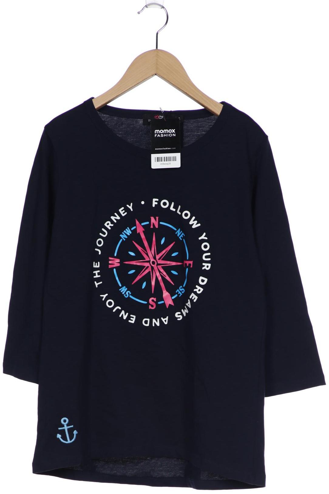 

Zwillingsherz Damen Langarmshirt, marineblau, Gr. 36