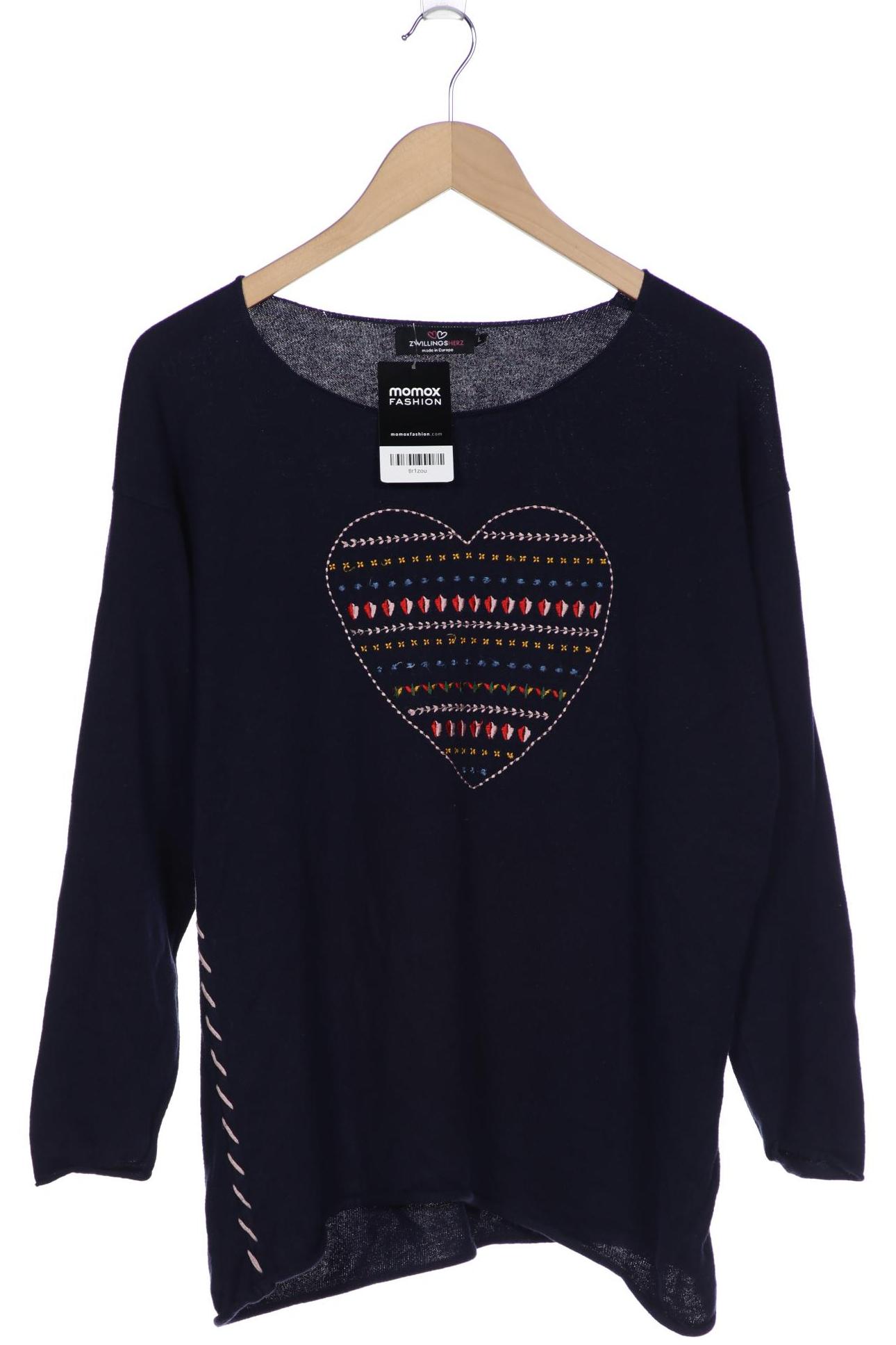 

Zwillingsherz Damen Pullover, marineblau