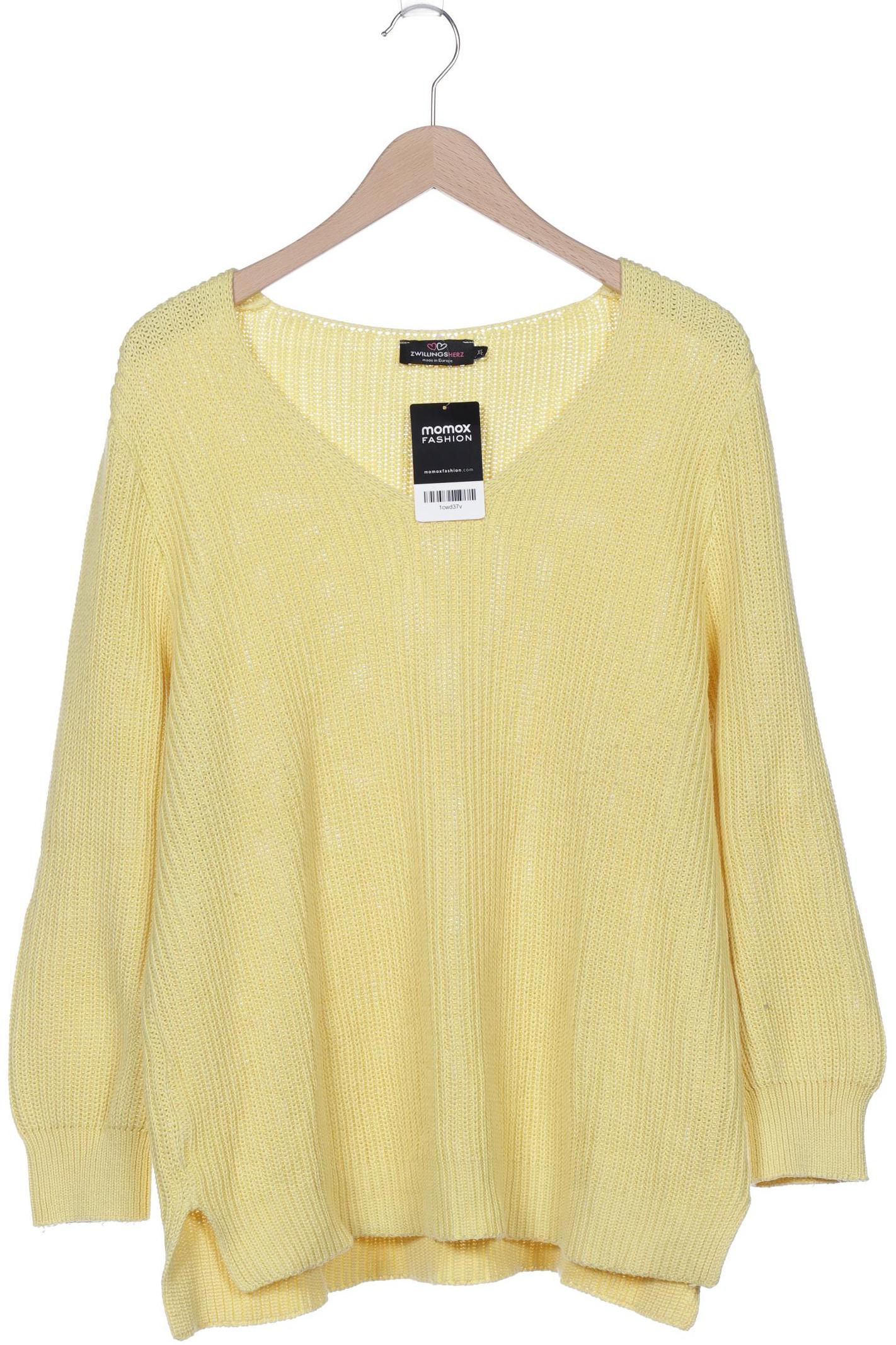 

Zwillingsherz Damen Pullover, gelb, Gr. 44