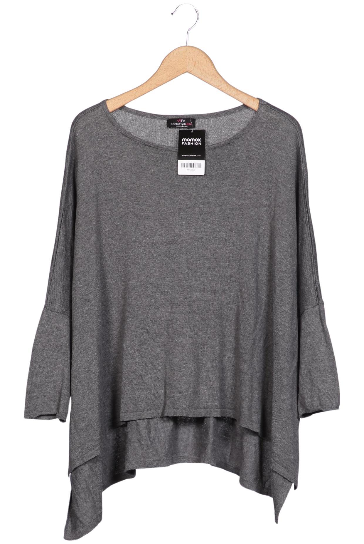 

Zwillingsherz Damen Pullover, grau, Gr. uni
