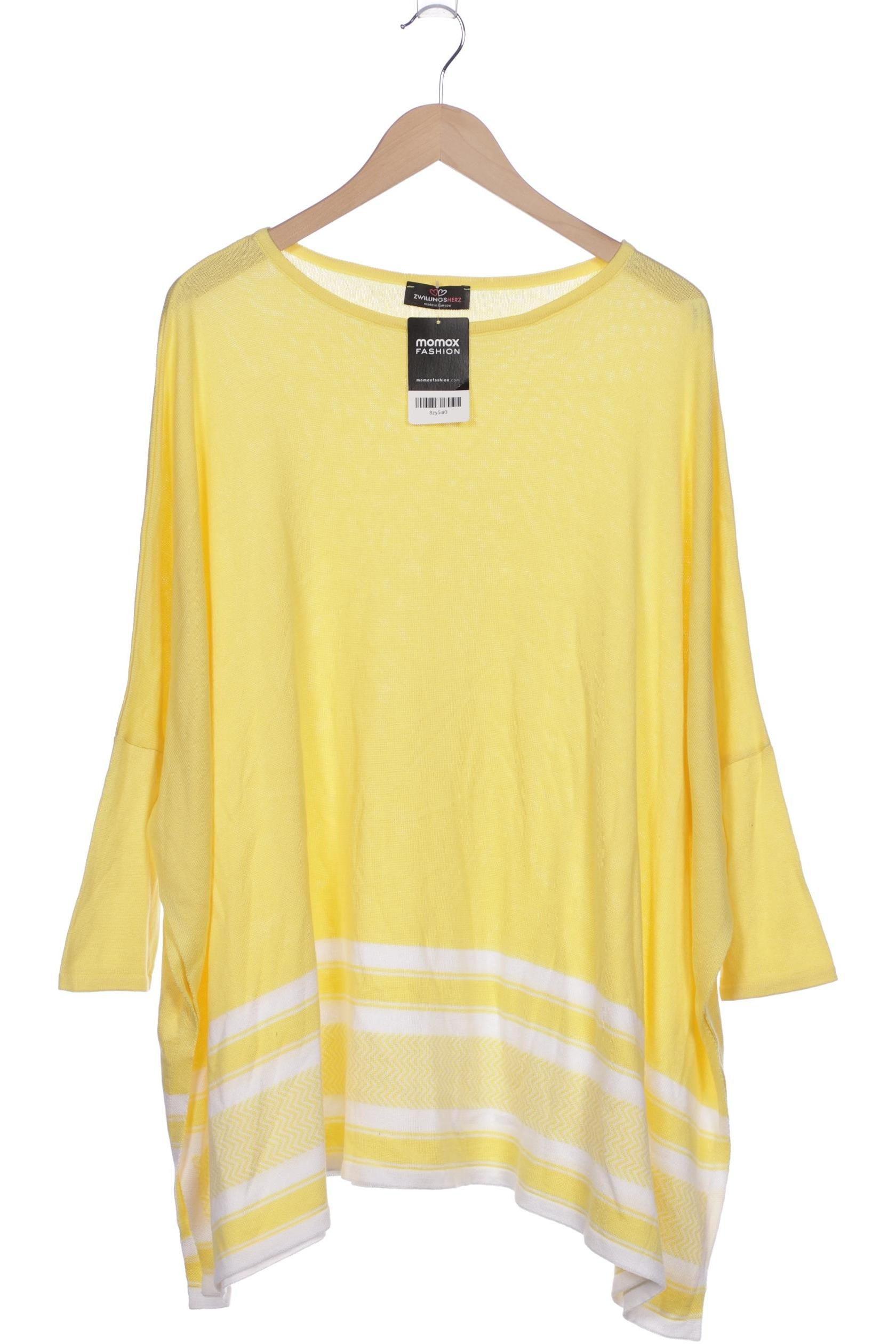 

Zwillingsherz Damen Pullover, gelb, Gr. uni