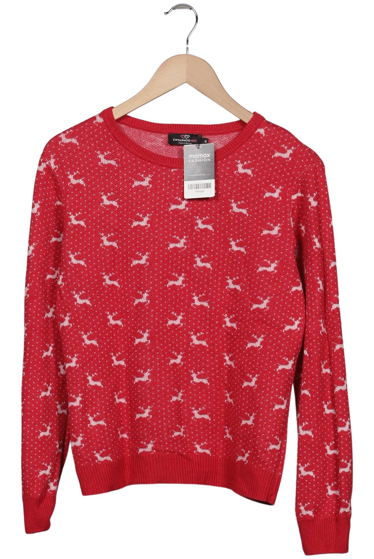 Thumbnail - Zwillingsherz Damen Pullover, rot, Gr. 36