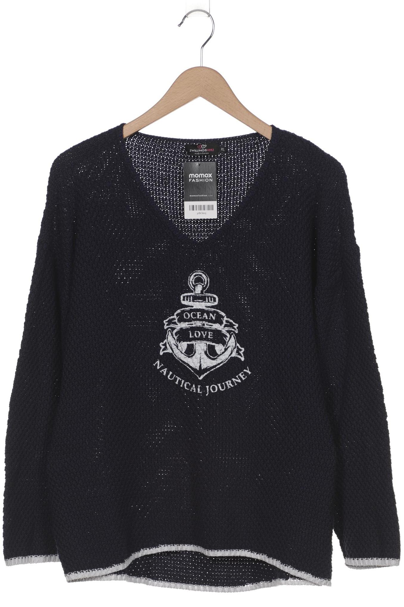 

Zwillingsherz Damen Pullover, marineblau, Gr. 44
