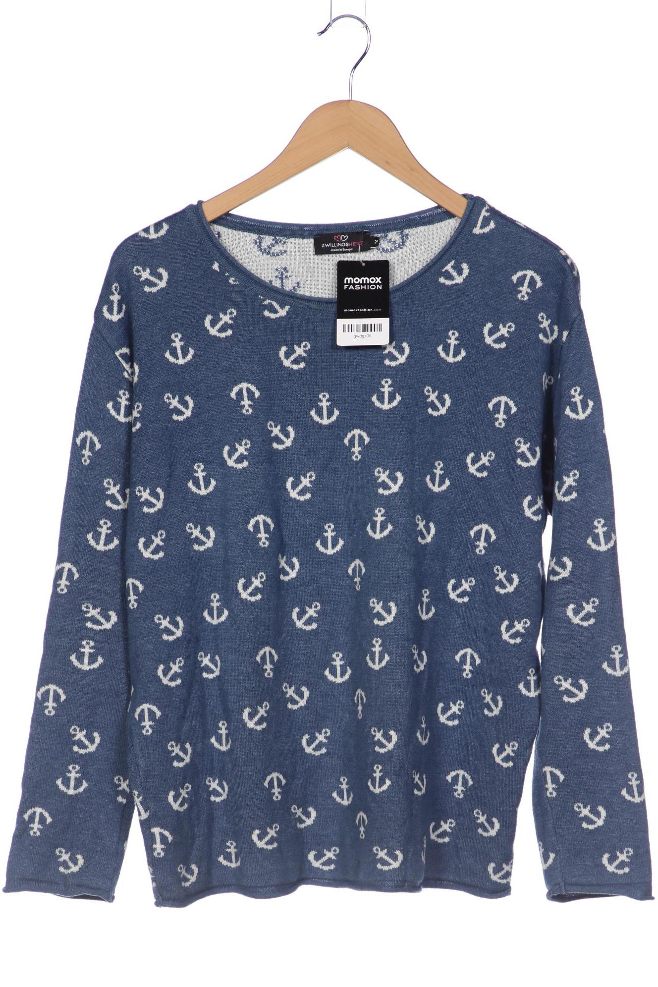 

Zwillingsherz Damen Pullover, blau, Gr. 44