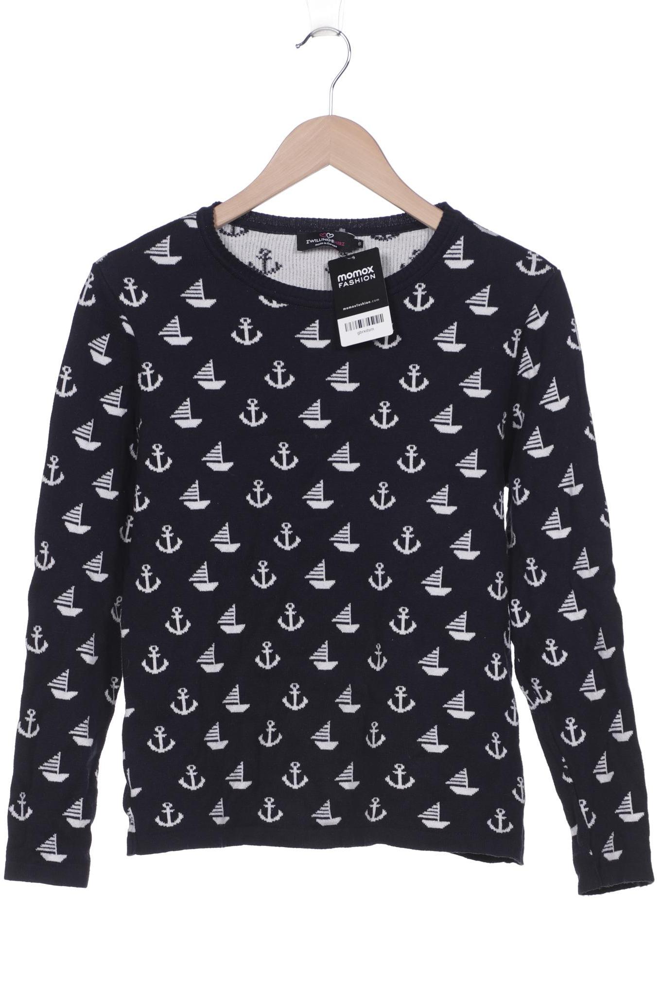 

Zwillingsherz Damen Pullover, marineblau