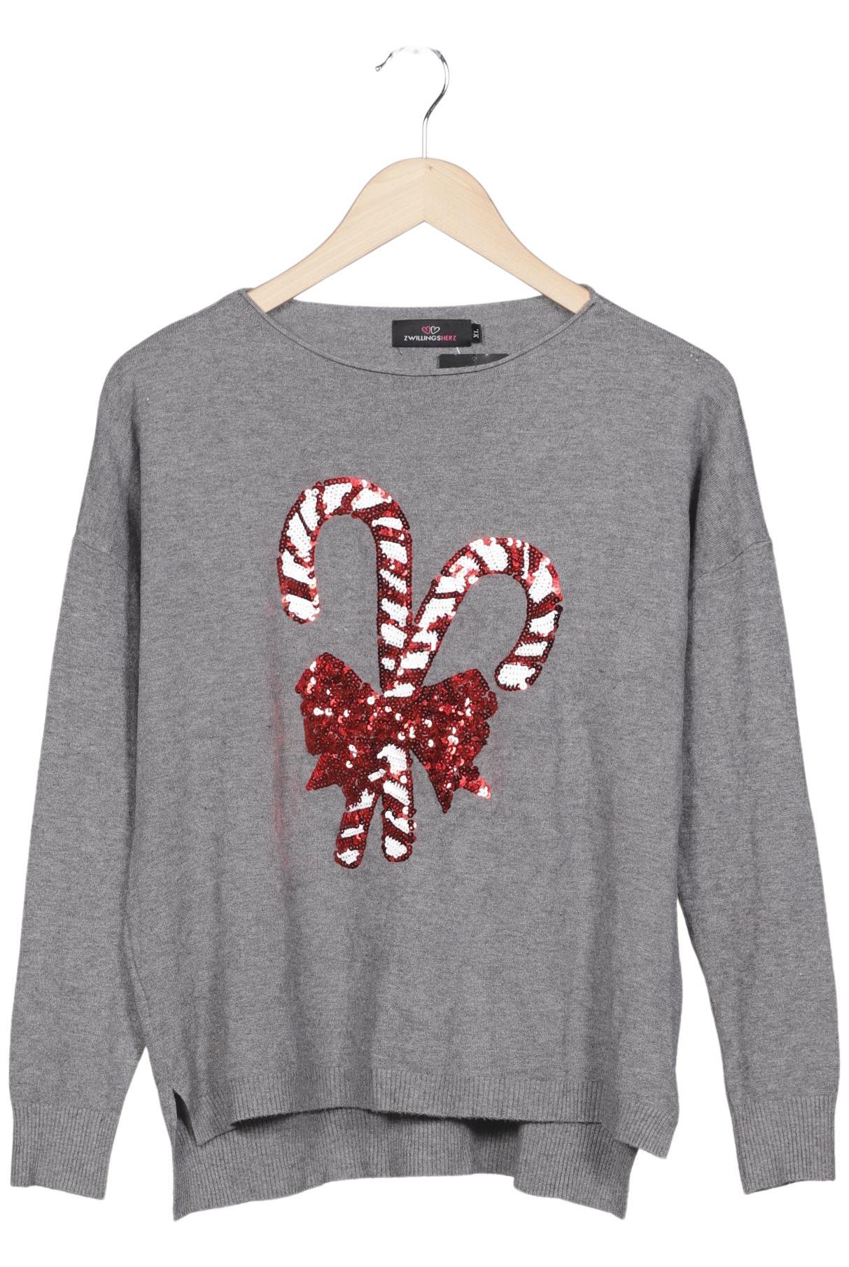 

Zwillingsherz Damen Pullover, grau, Gr. 44