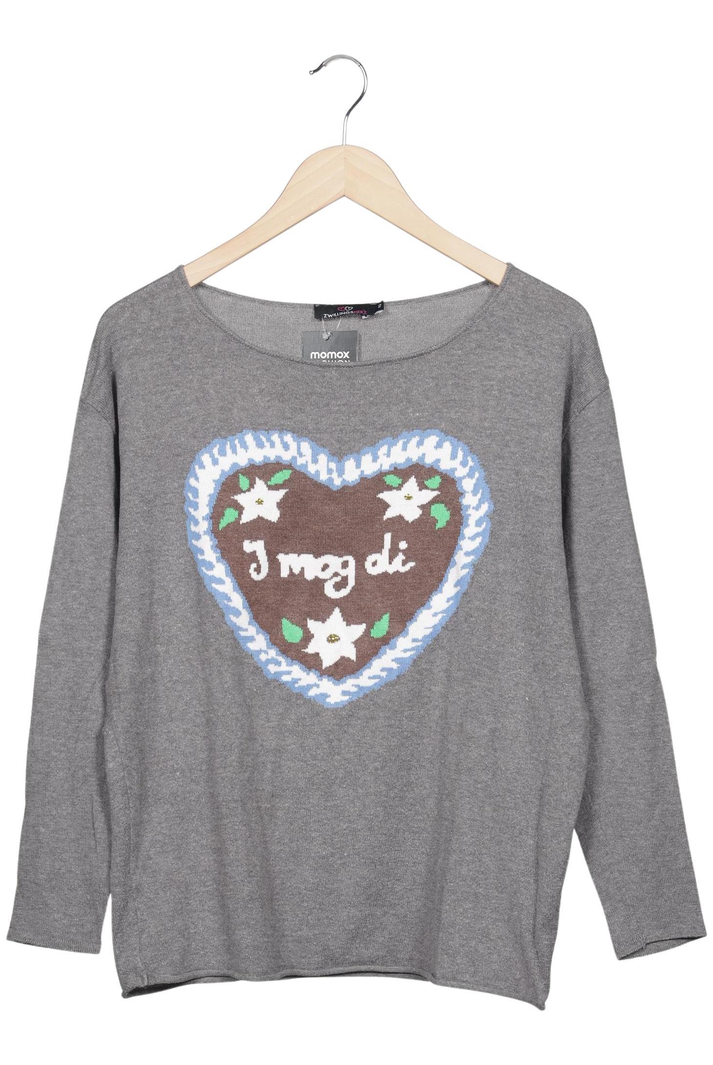 

Zwillingsherz Damen Pullover, grau, Gr. 46