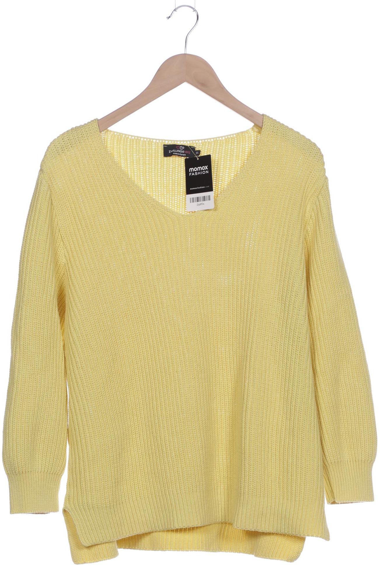 

Zwillingsherz Damen Pullover, gelb, Gr. 44