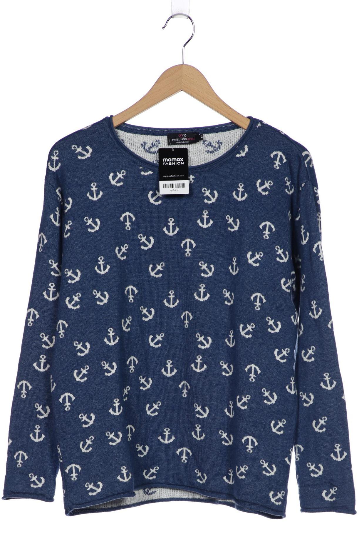 

Zwillingsherz Damen Pullover, marineblau