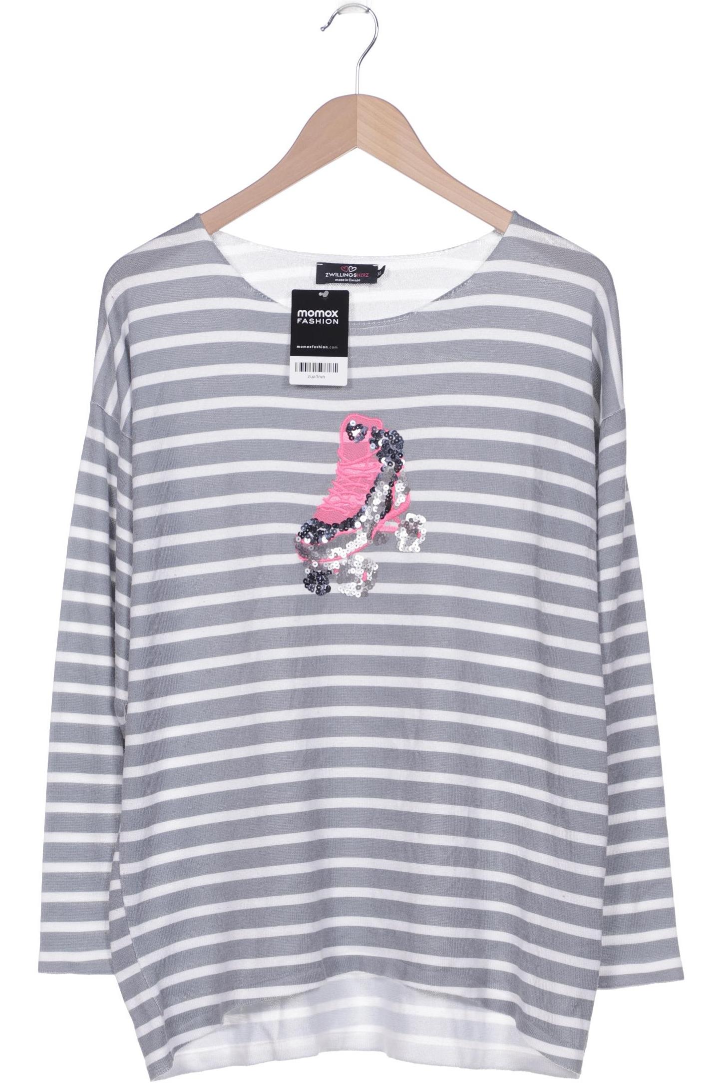 

Zwillingsherz Damen Pullover, grau
