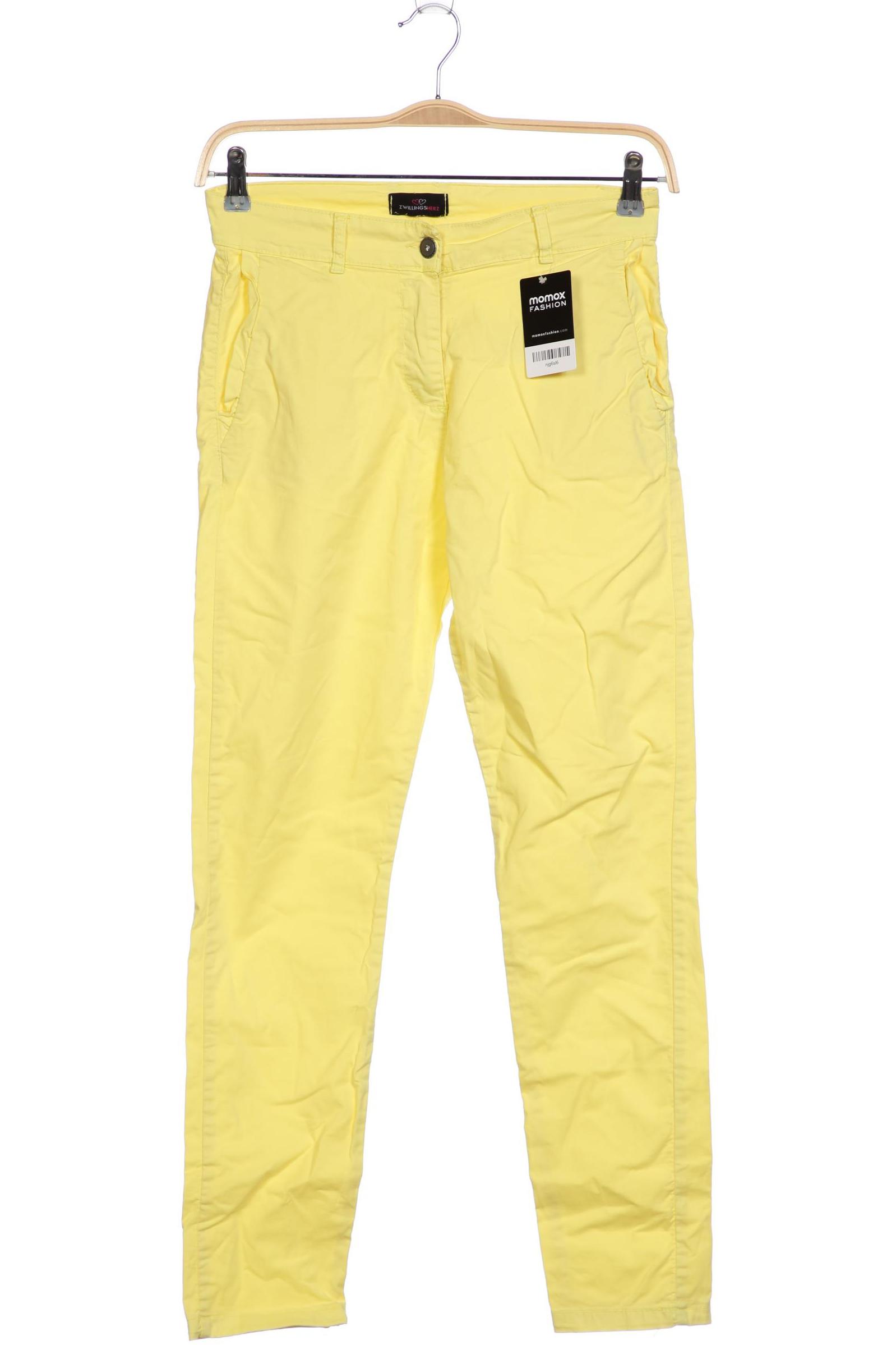 

Zwillingsherz Damen Stoffhose, gelb