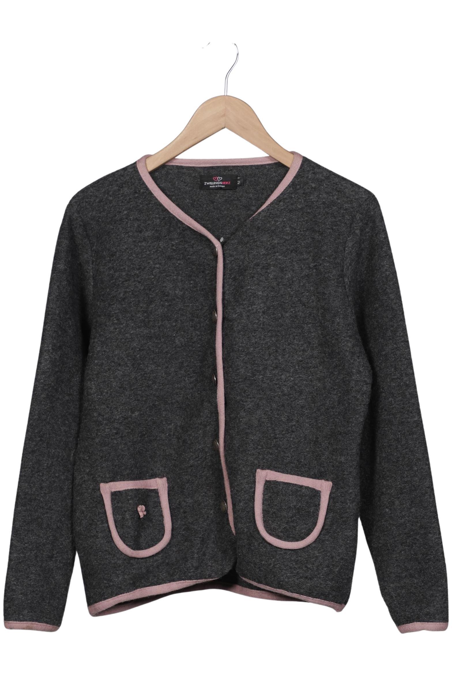 

Zwillingsherz Damen Strickjacke, grau, Gr. 46
