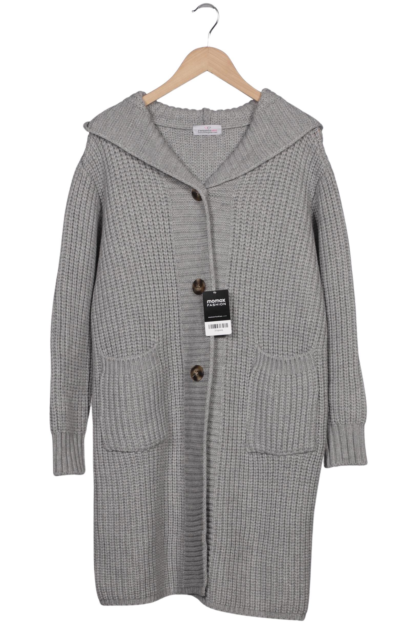 

Zwillingsherz Damen Strickjacke, grau, Gr. 48