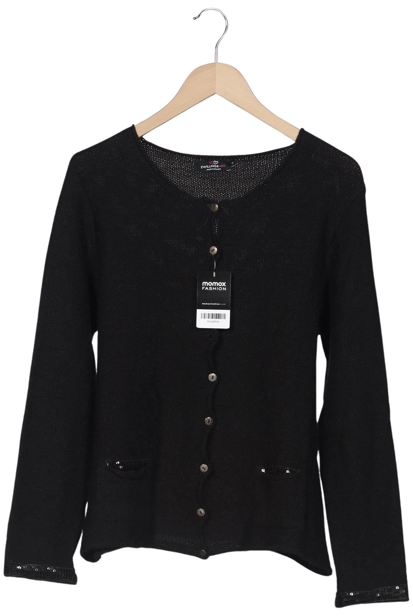 

Zwillingsherz Damen Strickjacke, schwarz, Gr. 42