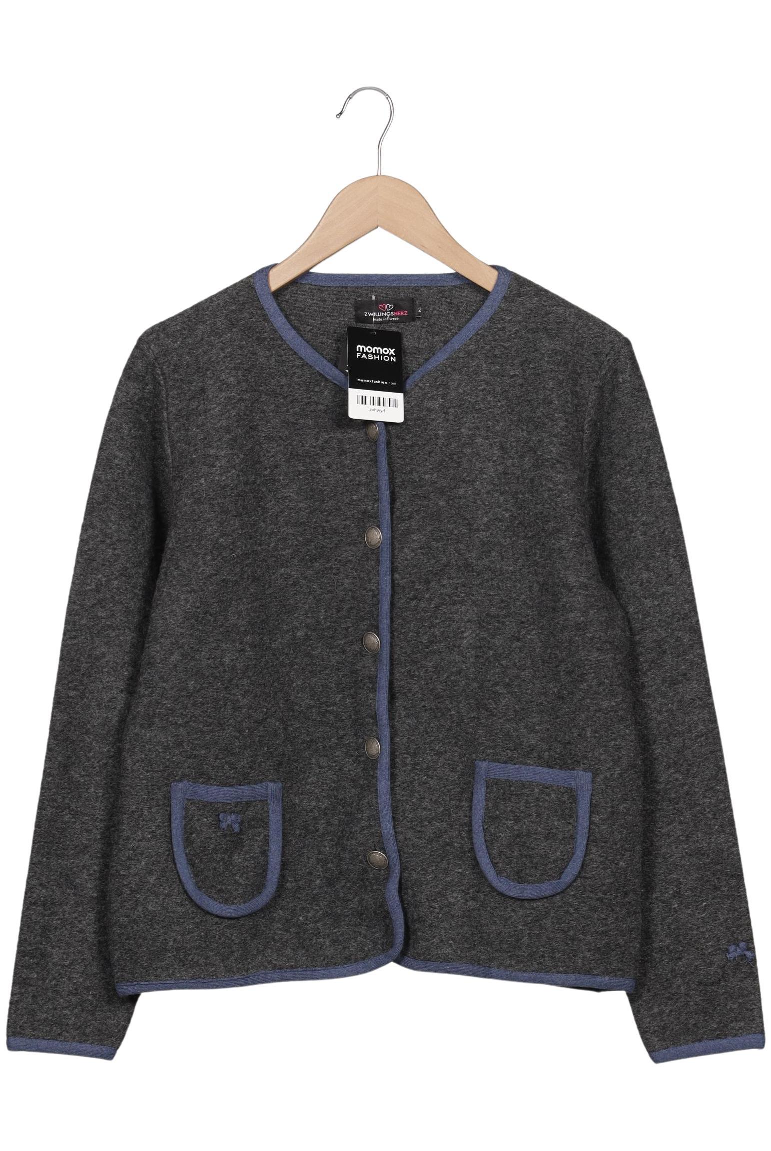

Zwillingsherz Damen Strickjacke, grau, Gr. 38