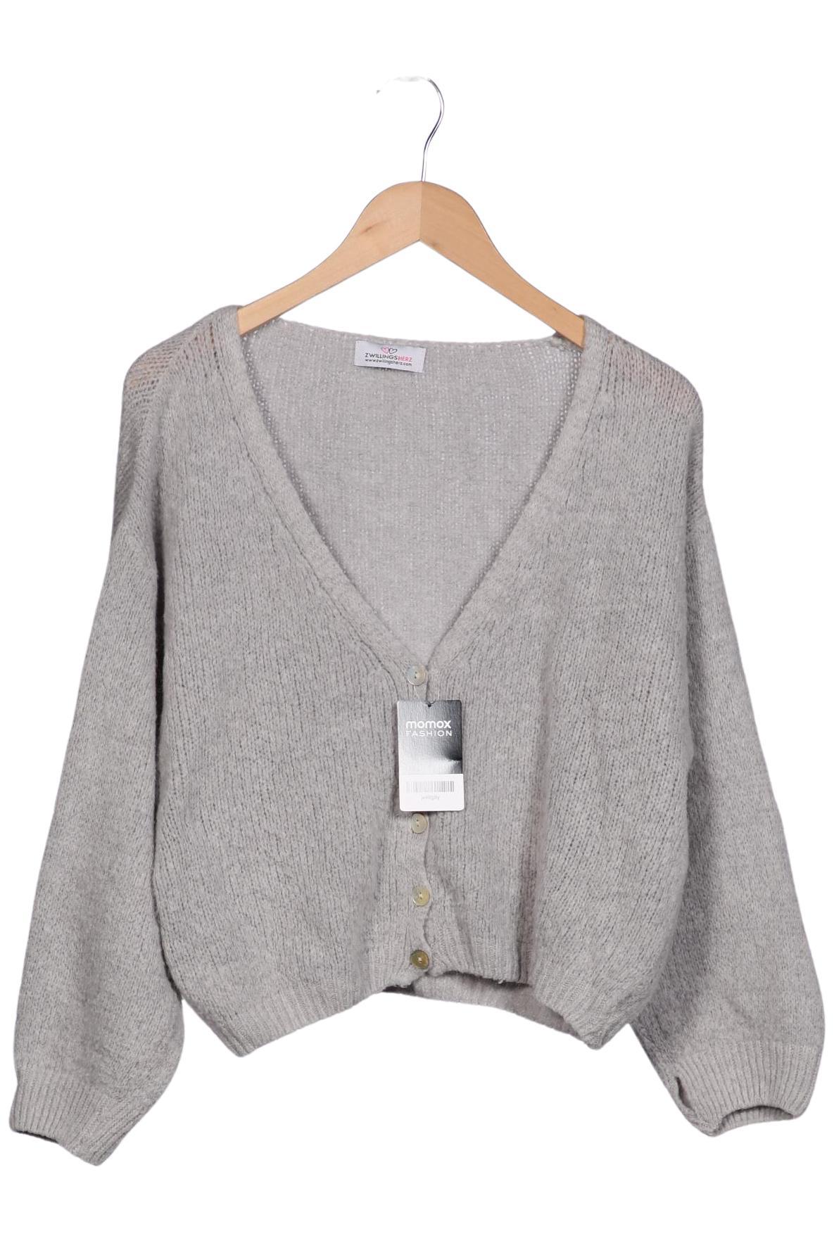 

Zwillingsherz Damen Strickjacke, grau, Gr. 42