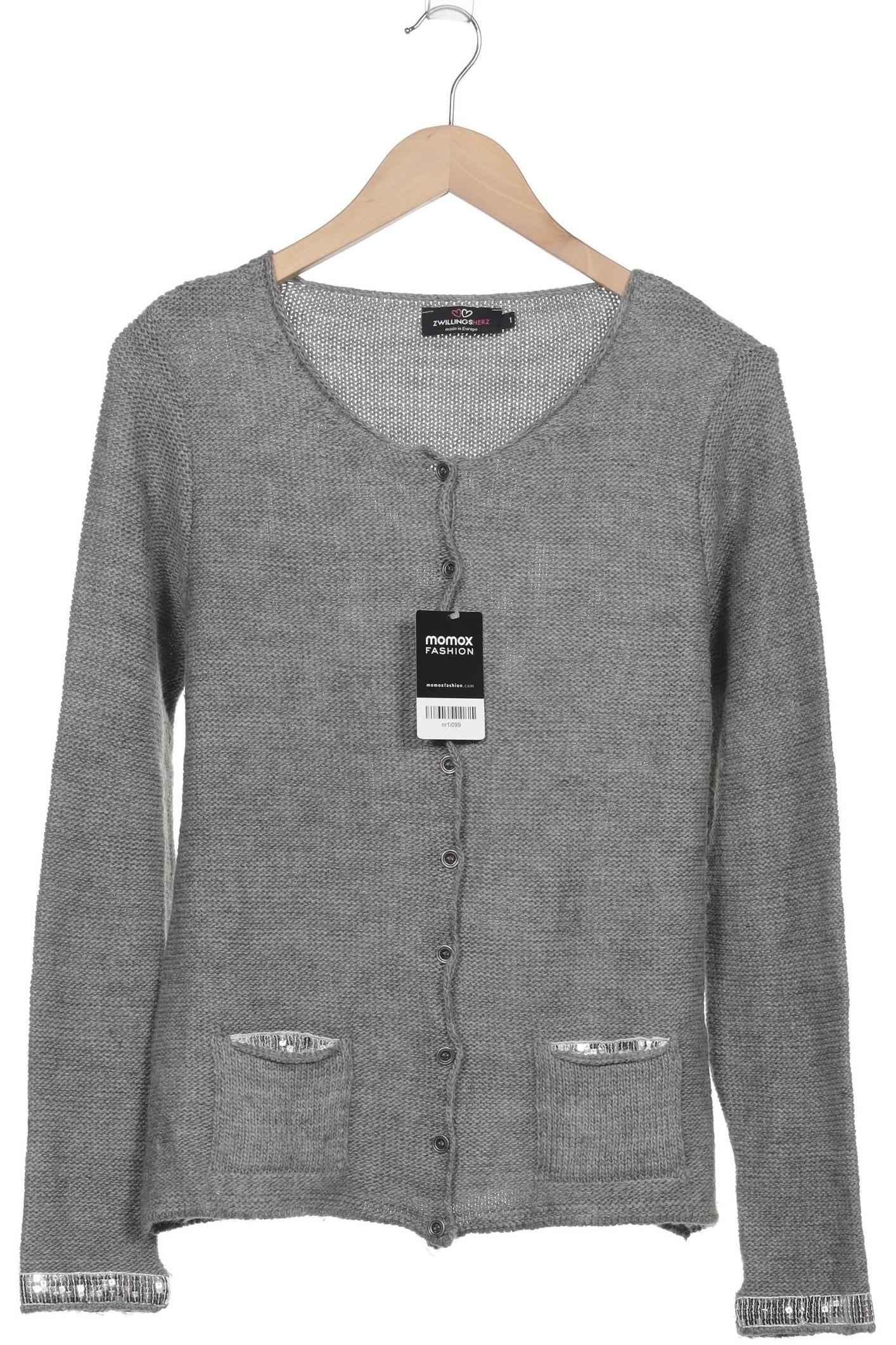 

Zwillingsherz Damen Strickjacke, grau, Gr. 38