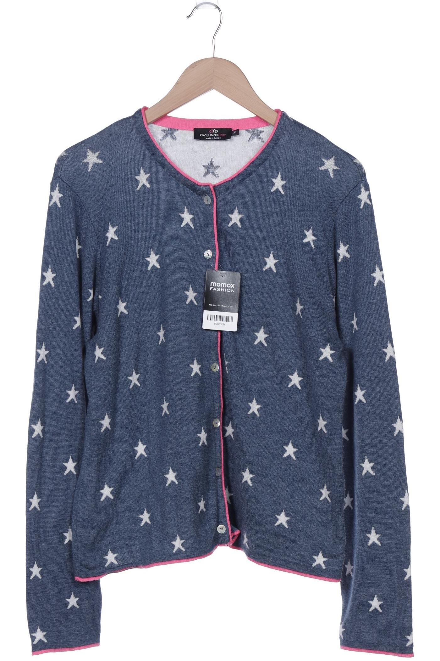 

Zwillingsherz Damen Strickjacke, blau, Gr. 44