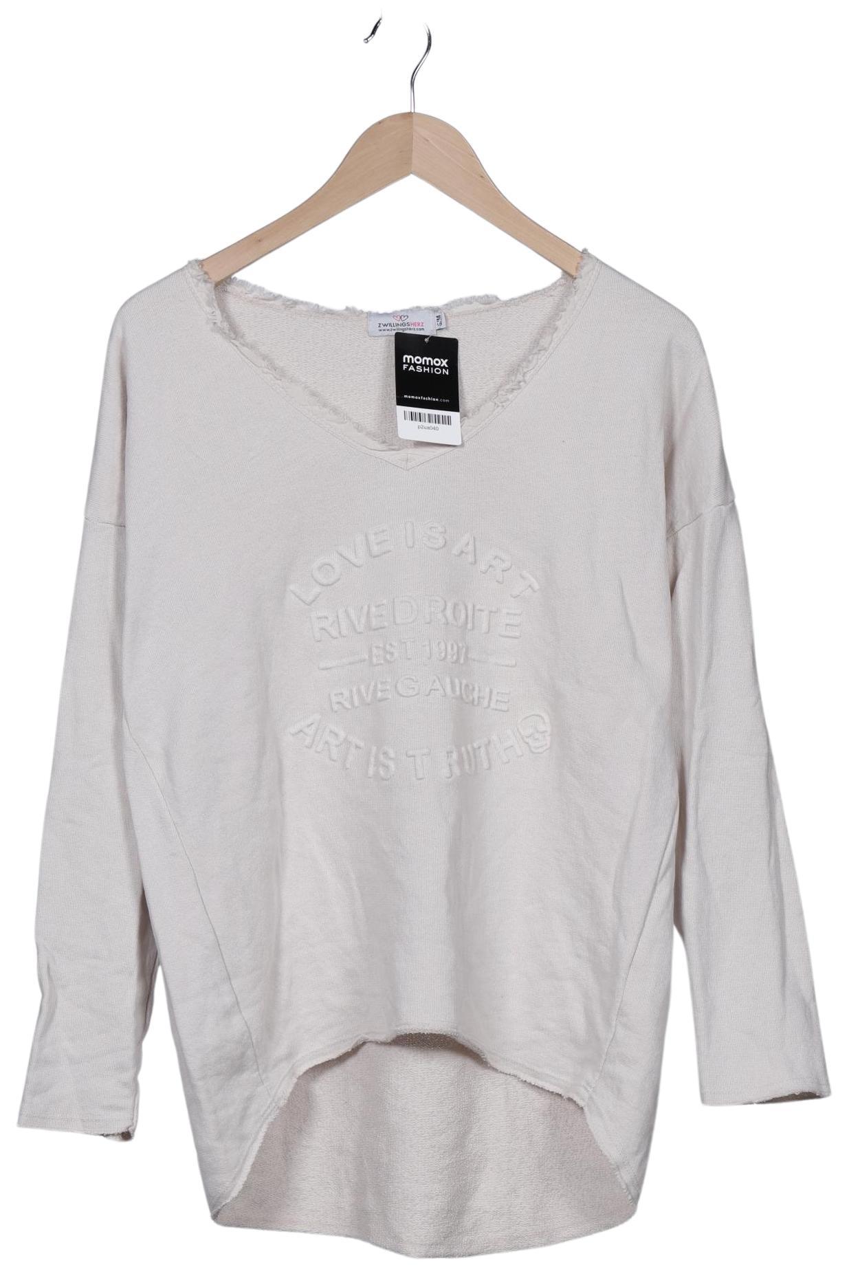 

Zwillingsherz Damen Sweatshirt, cremeweiß, Gr. 36
