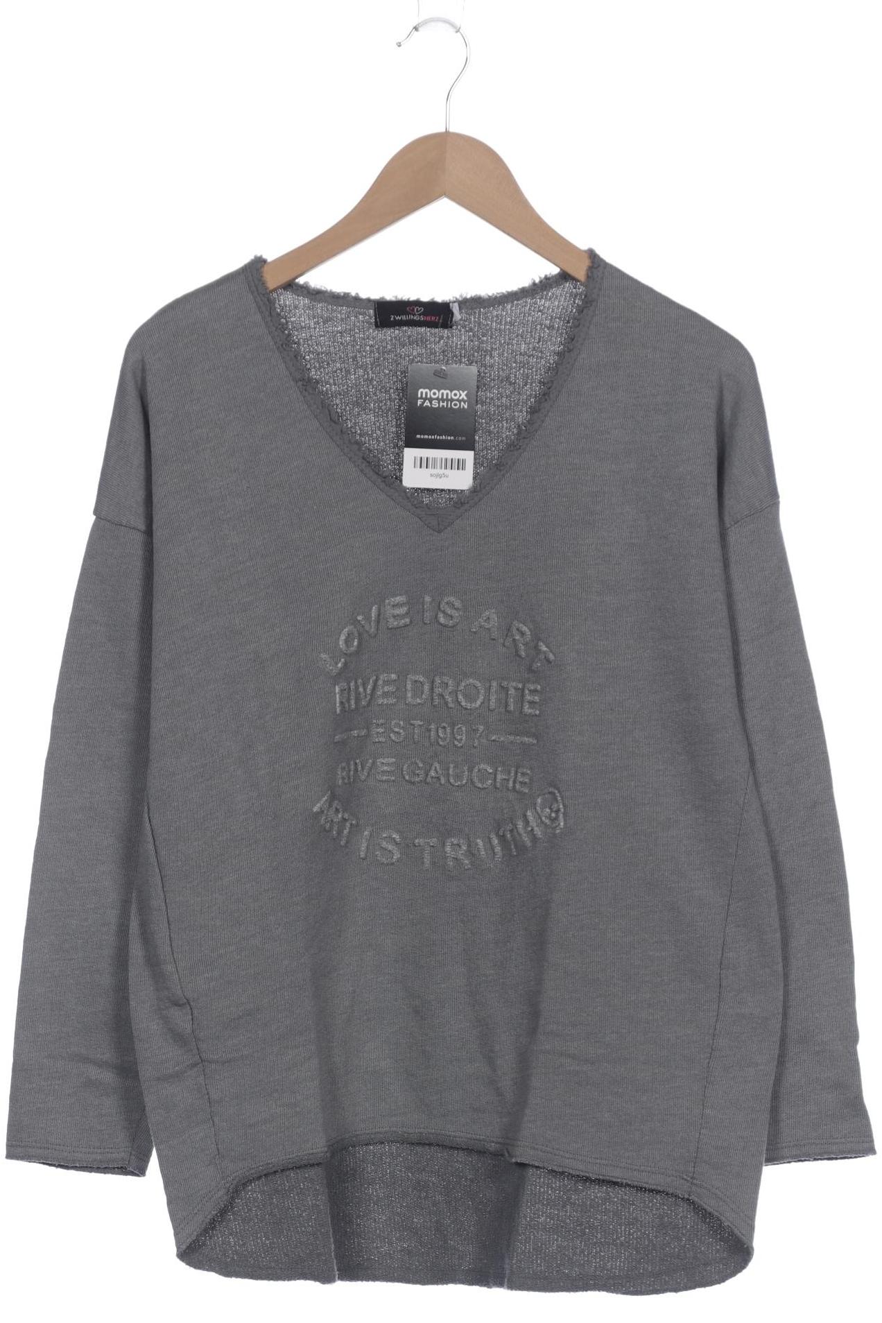 

Zwillingsherz Damen Sweatshirt, grau, Gr. 36