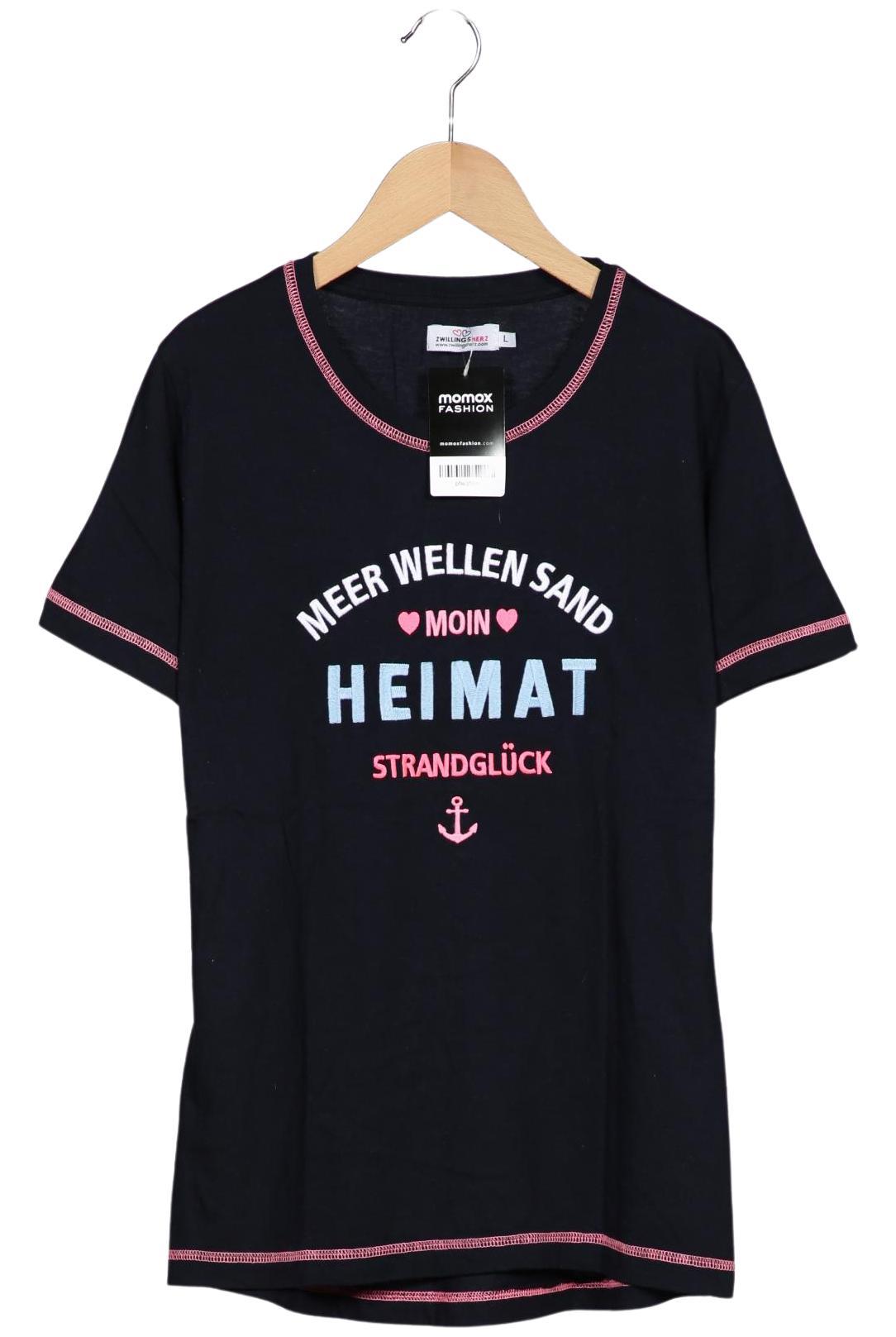 

Zwillingsherz Damen T-Shirt, marineblau, Gr. 42