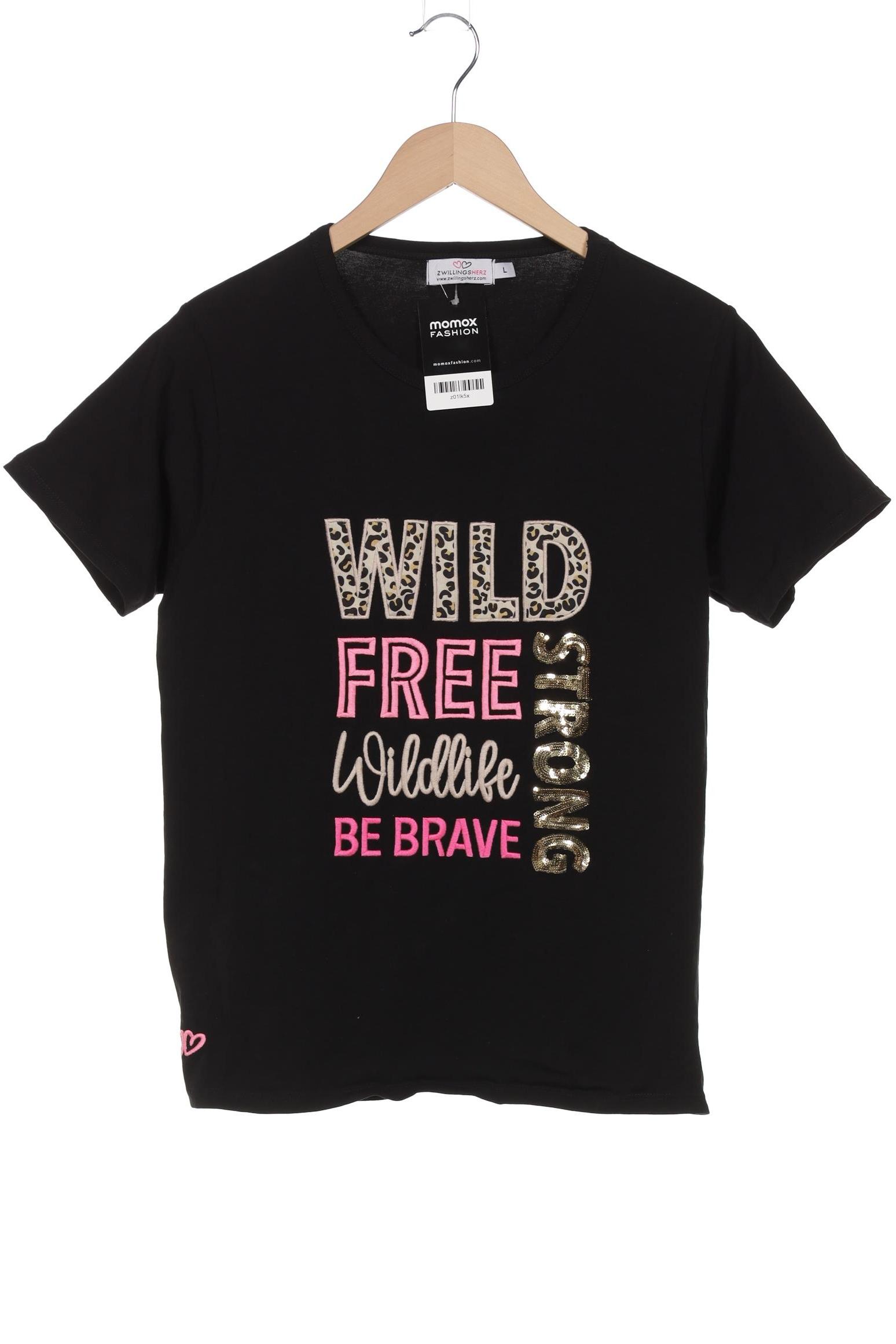

Zwillingsherz Damen T-Shirt, schwarz, Gr. 42