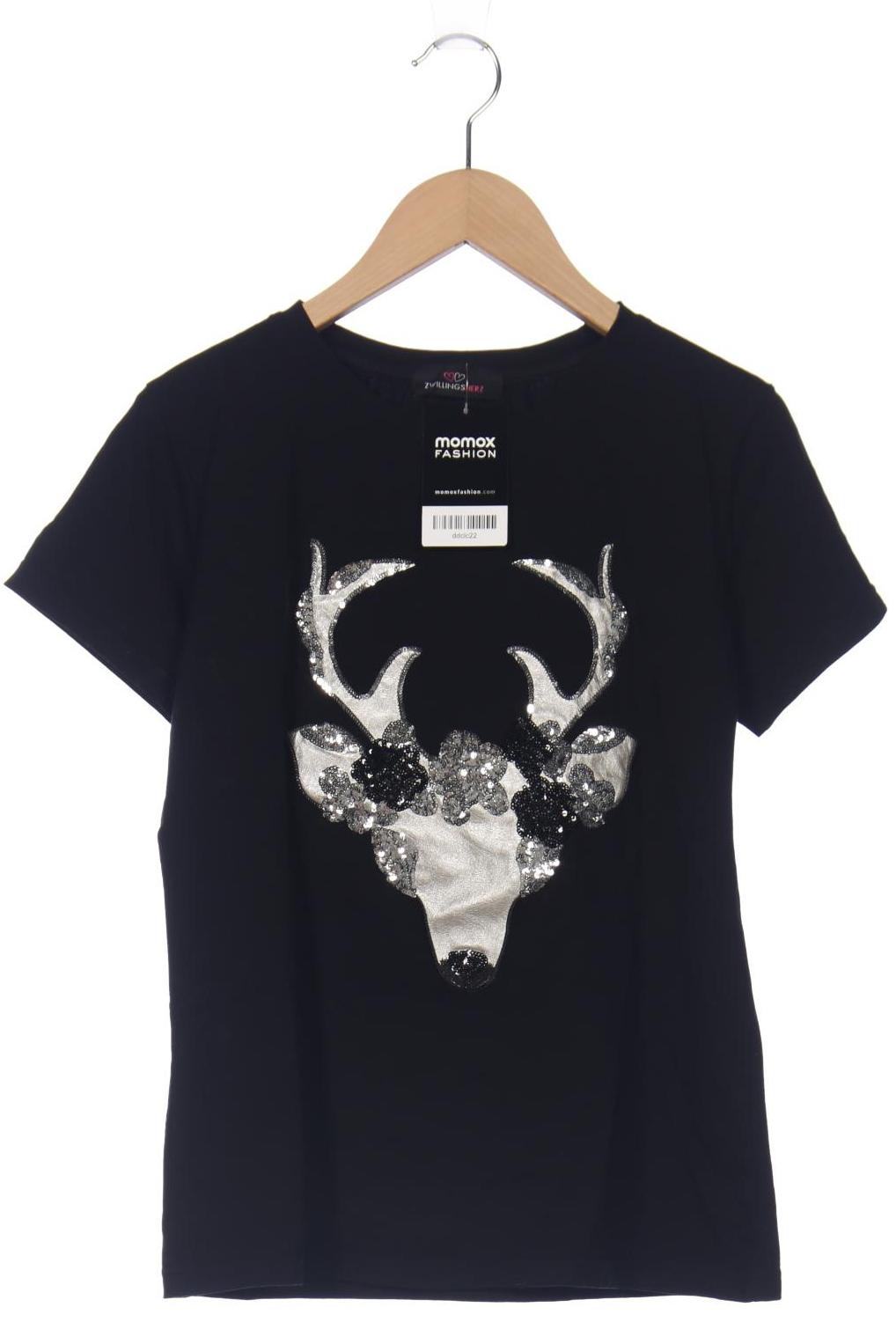 

Zwillingsherz Damen T-Shirt, schwarz