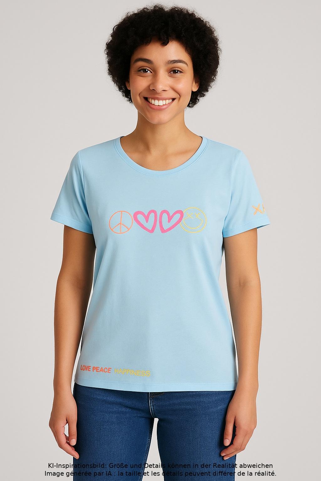 

Zwillingsherz Damen T-Shirt, hellblau, Gr. 38