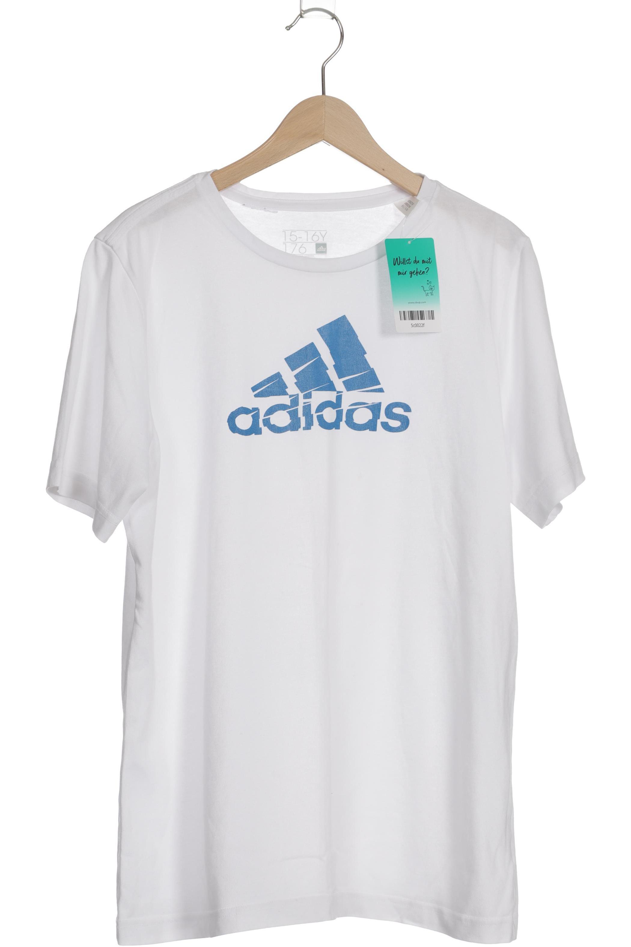 

adidas Jungen T-Shirt, weiß, Gr. 176