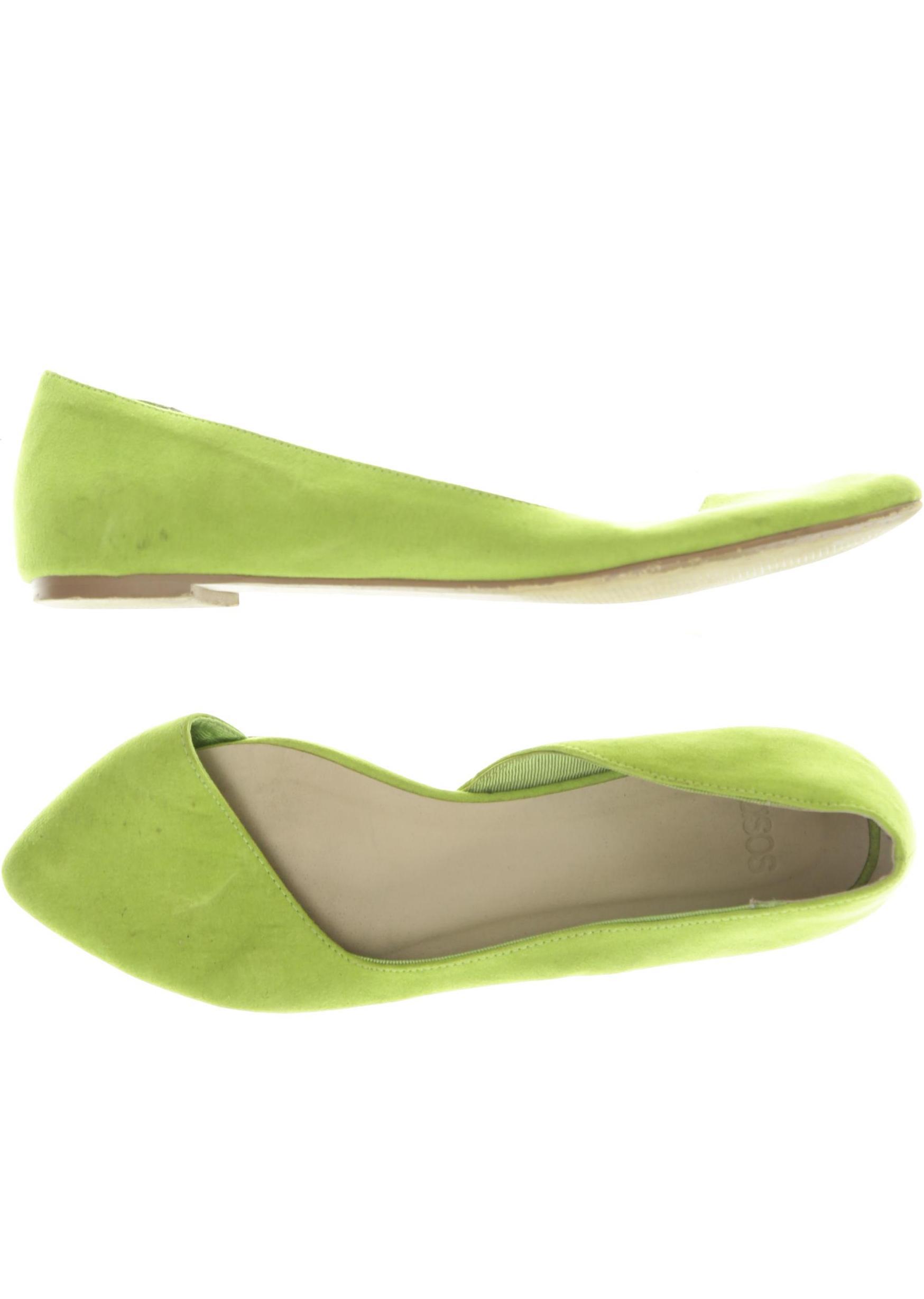 

asos Damen Ballerinas, grün, Gr. 4