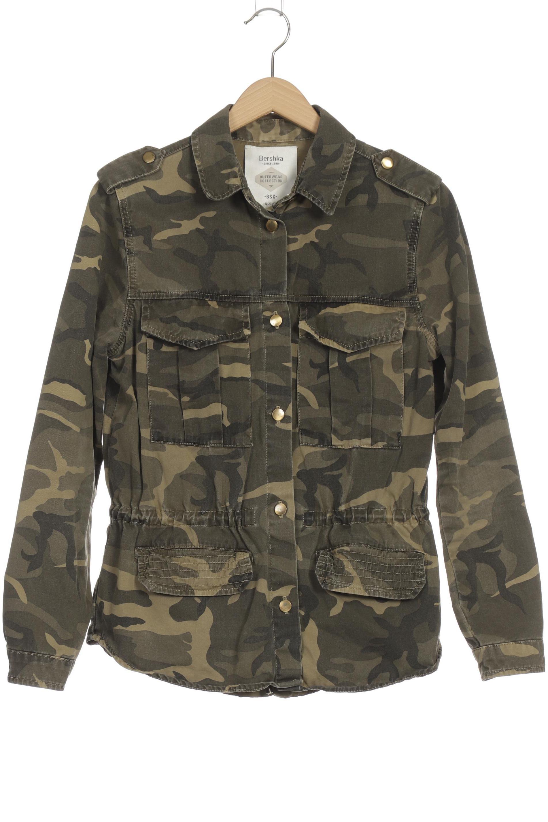 

bershka Damen Jacke, grün, Gr.