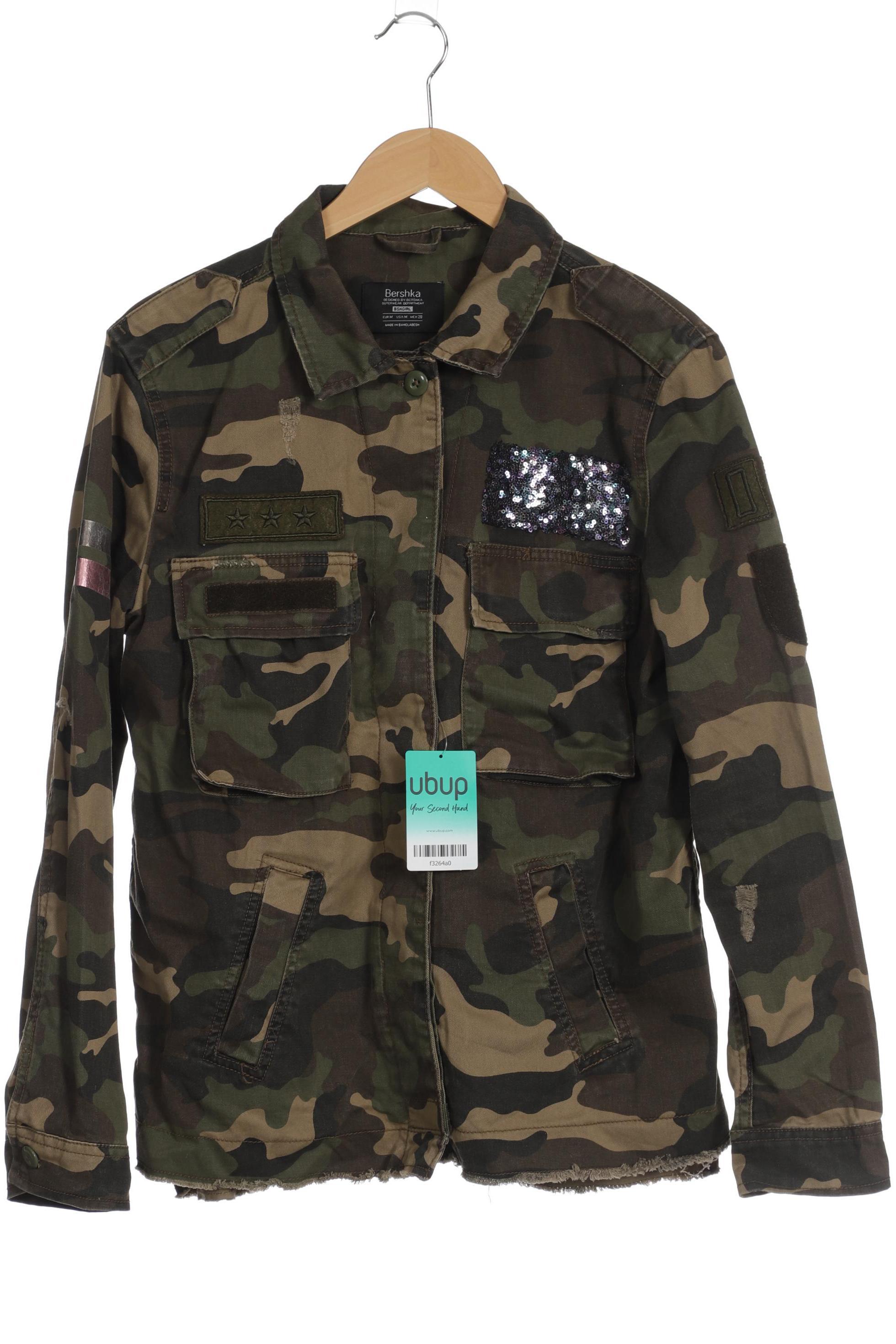 

bershka Damen Jacke, grün, Gr.