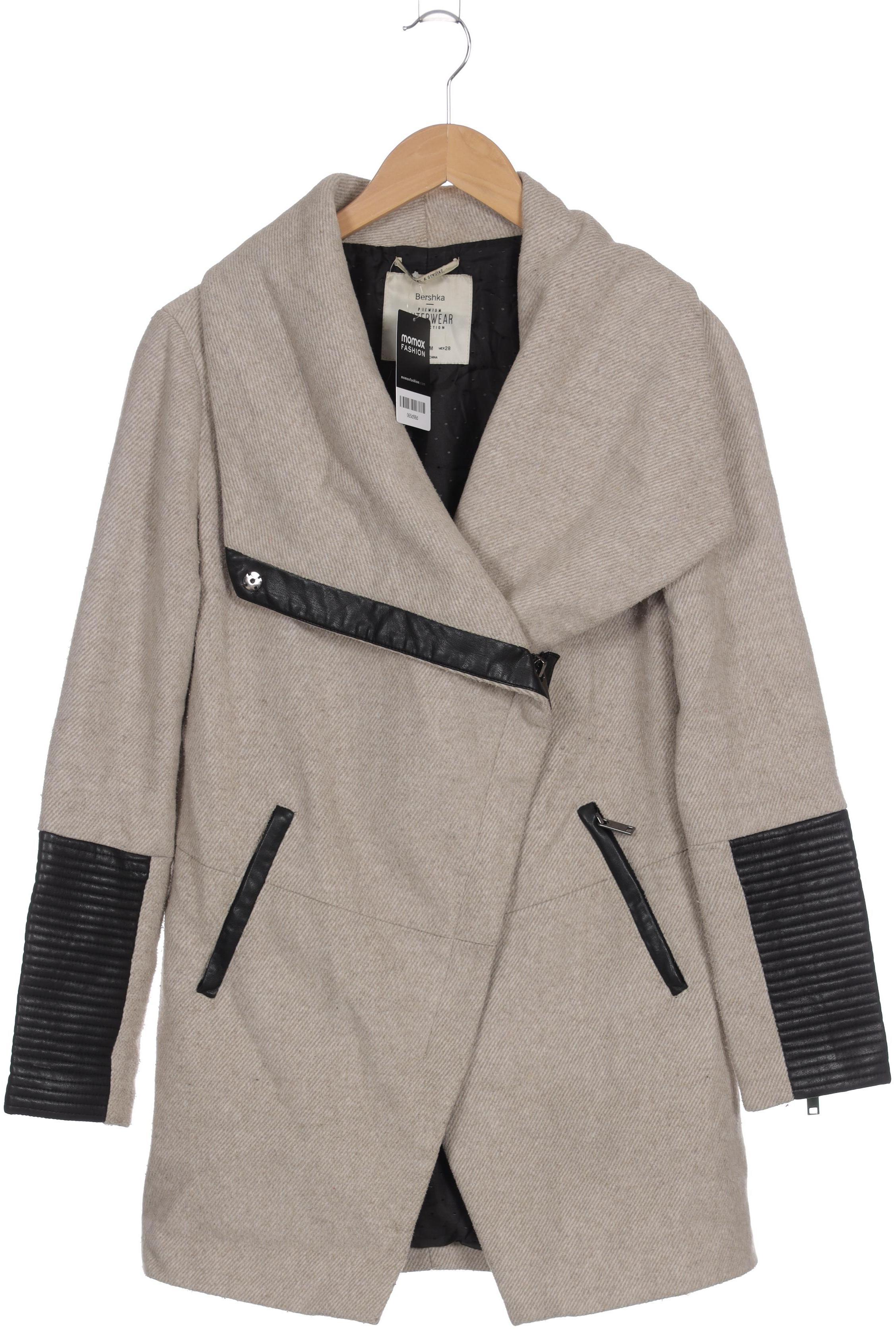 

bershka Damen Mantel, beige, Gr.